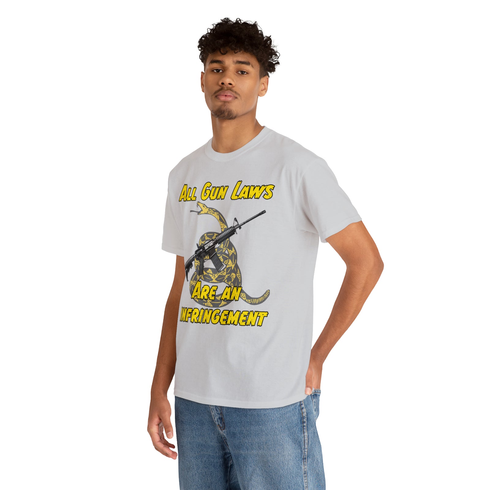 All Gun Rights Are Infringements AR15 Gadsden T-Shirt