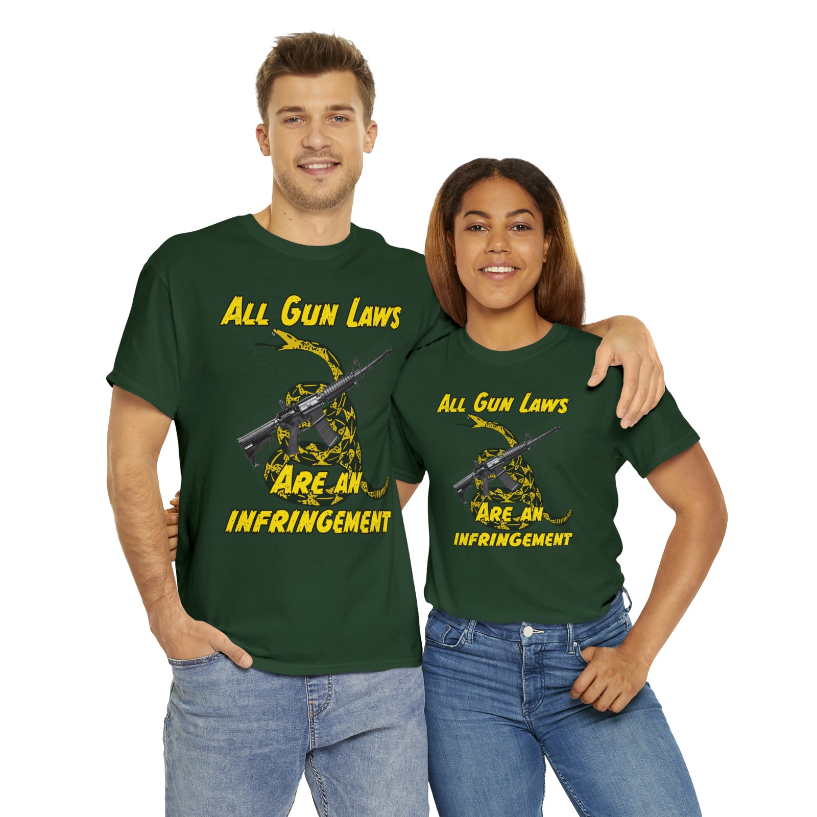 All Gun Rights Are Infringements AR15 Gadsden T-Shirt