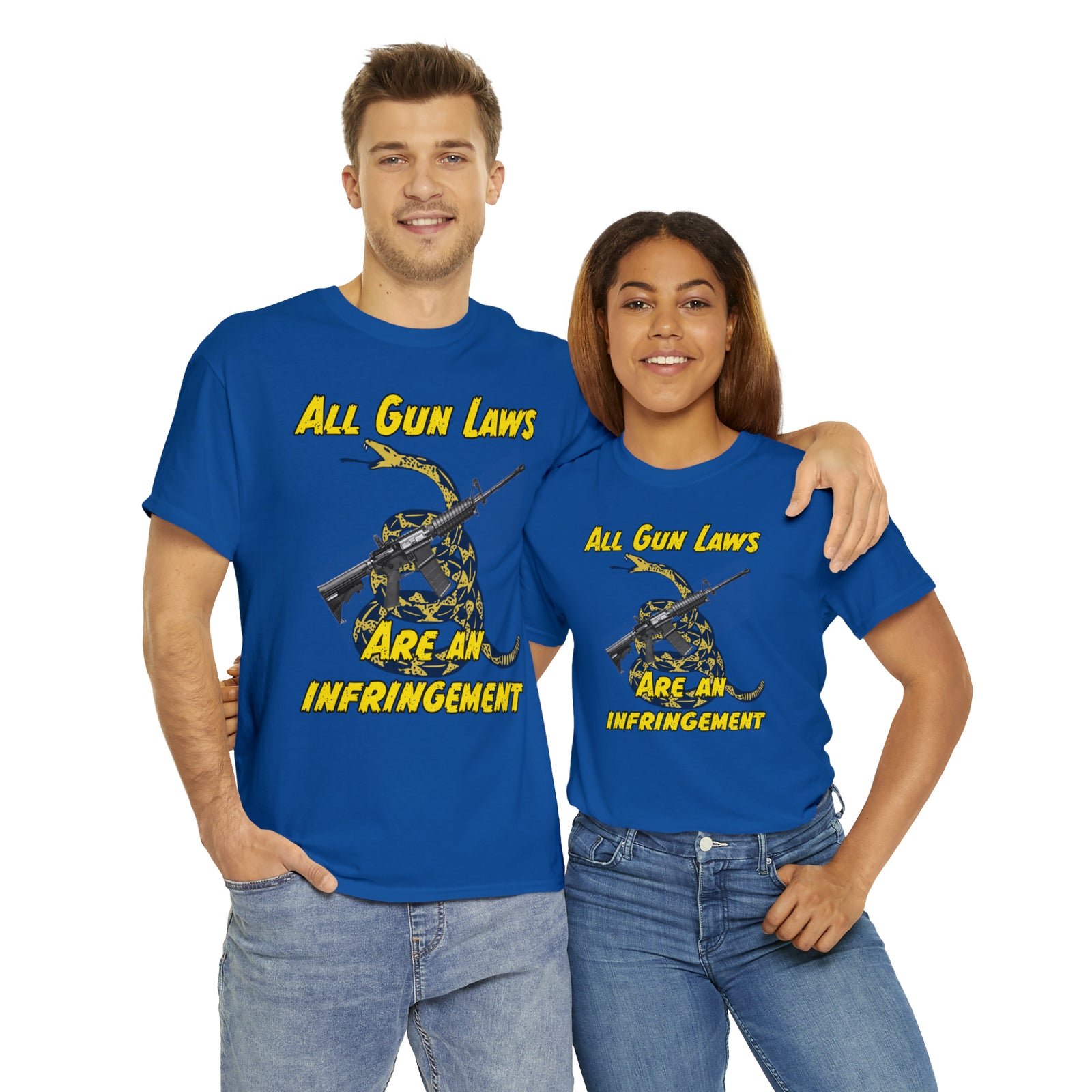 All Gun Rights Are Infringements AR15 Gadsden T-Shirt