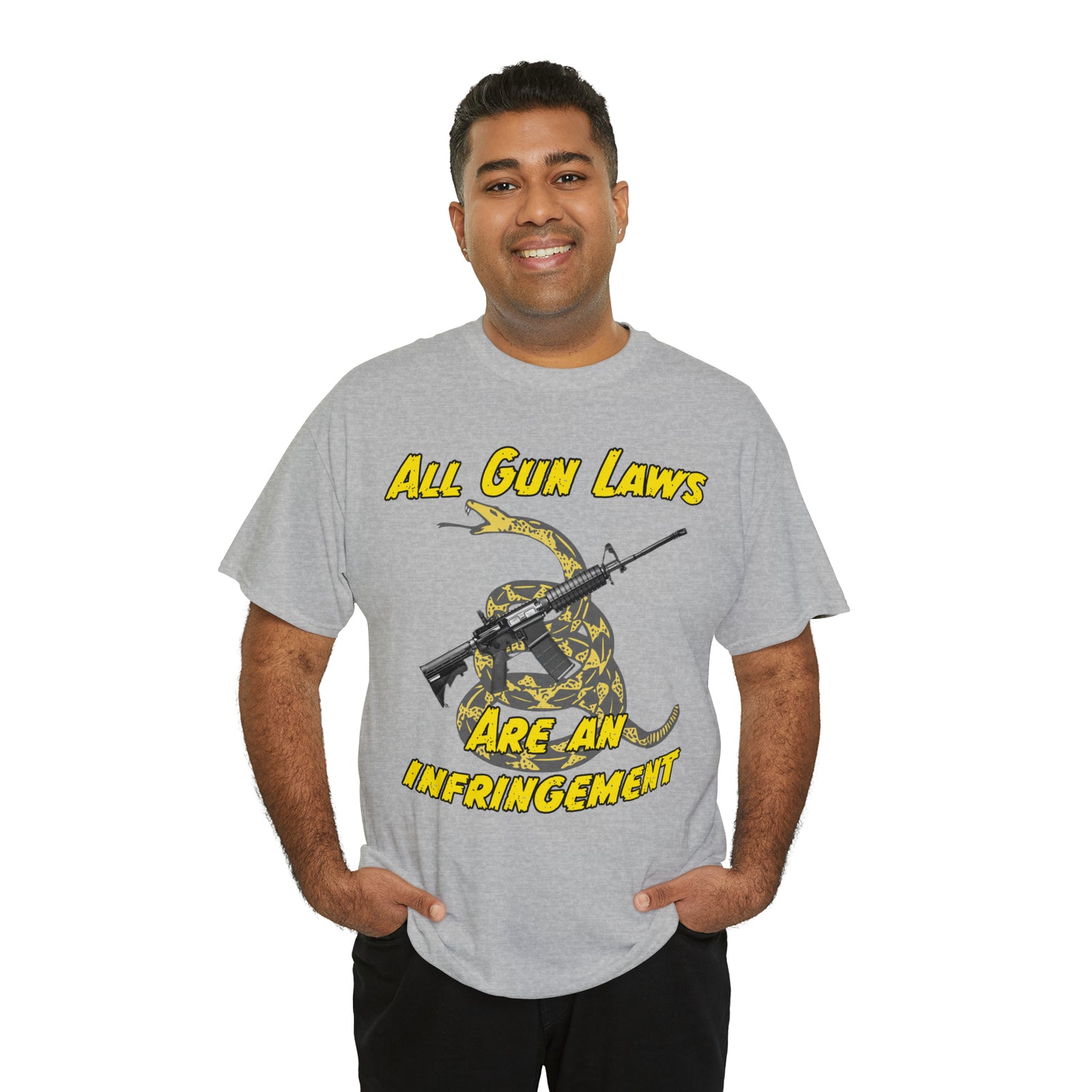 All Gun Rights Are Infringements AR15 Gadsden T-Shirt