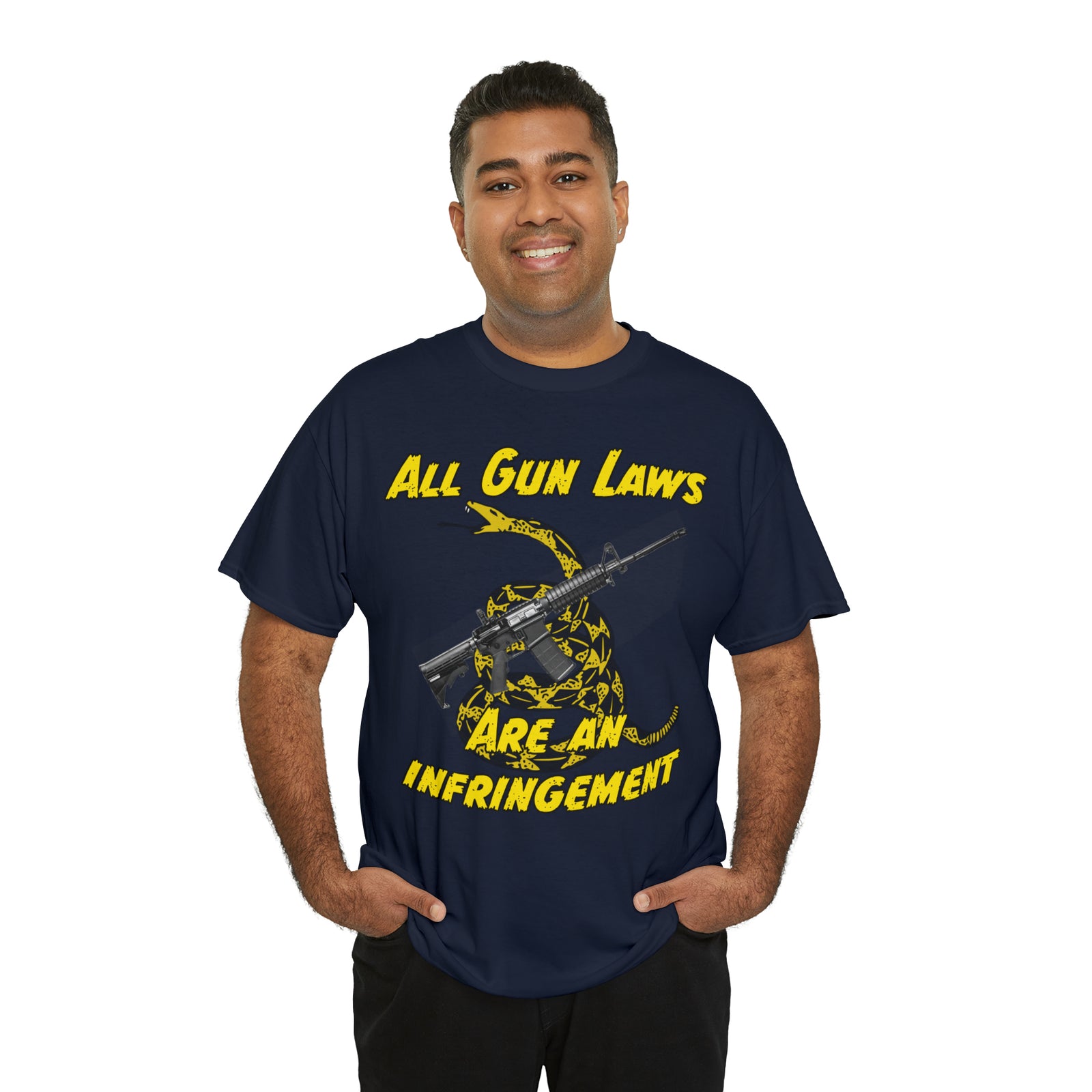 All Gun Rights Are Infringements AR15 Gadsden T-Shirt
