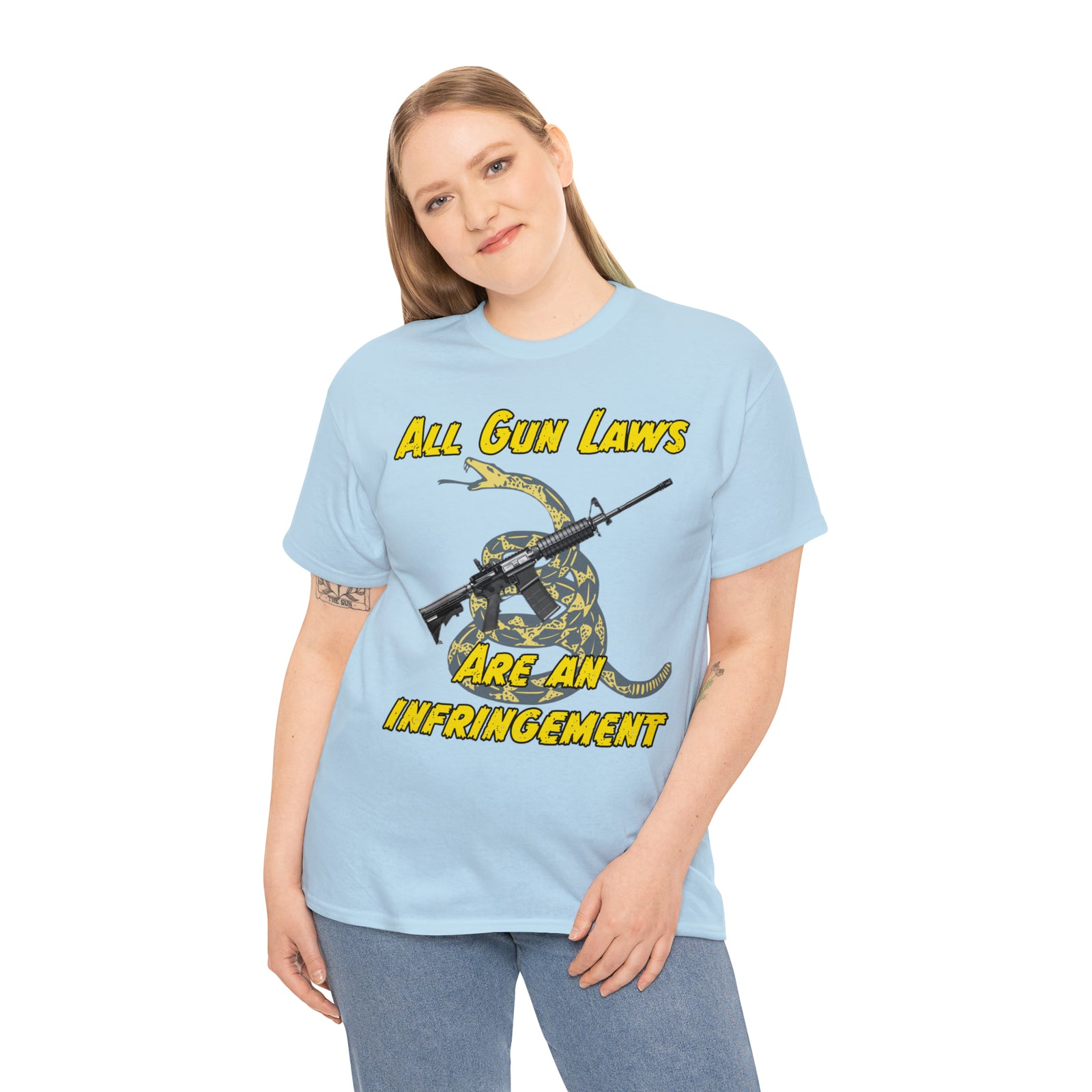 All Gun Rights Are Infringements AR15 Gadsden T-Shirt