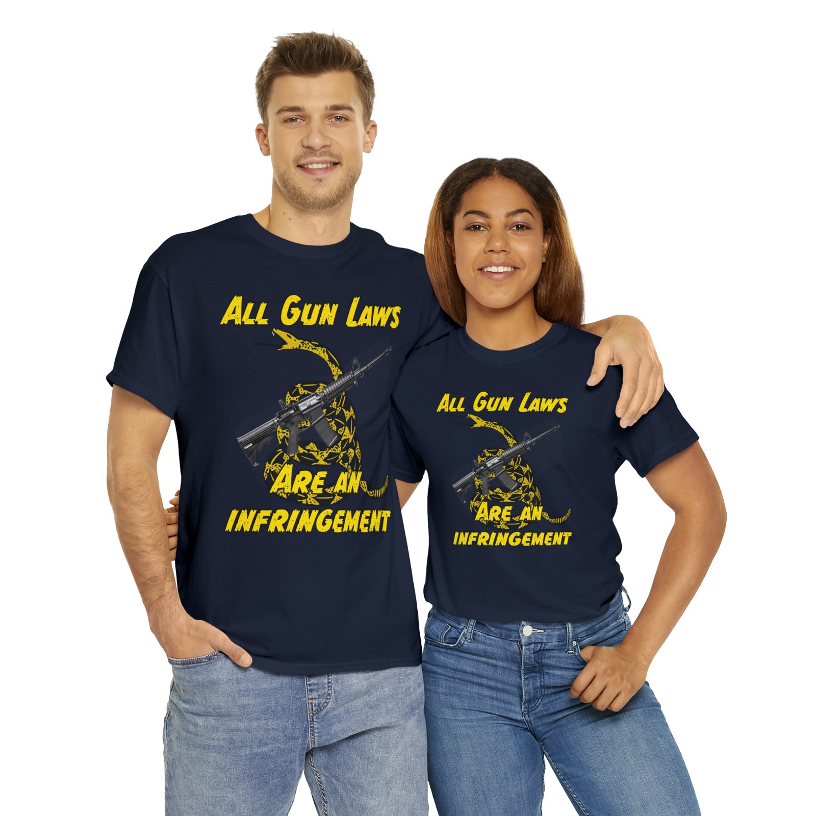 All Gun Rights Are Infringements AR15 Gadsden T-Shirt
