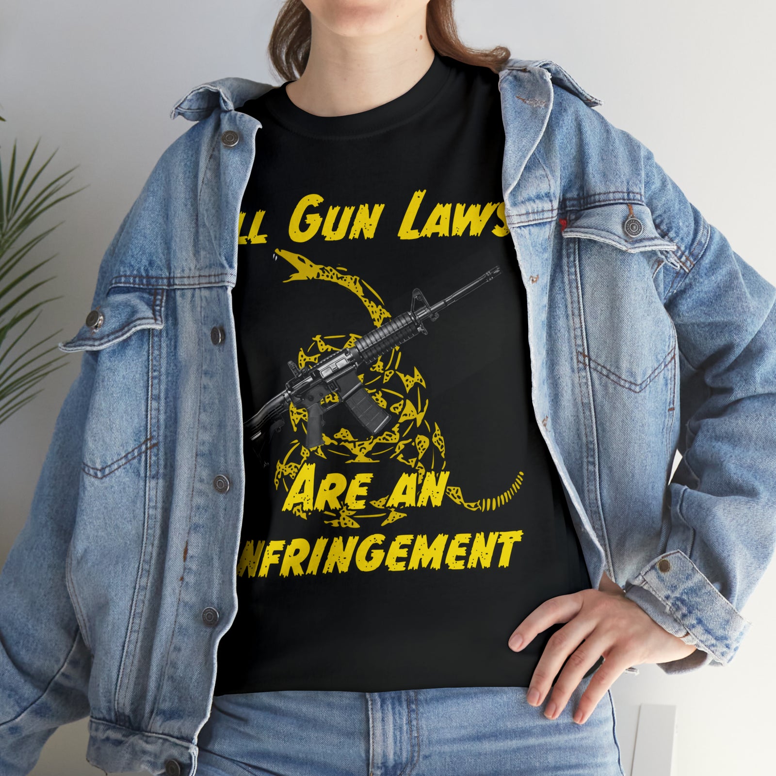 All Gun Rights Are Infringements AR15 Gadsden T-Shirt