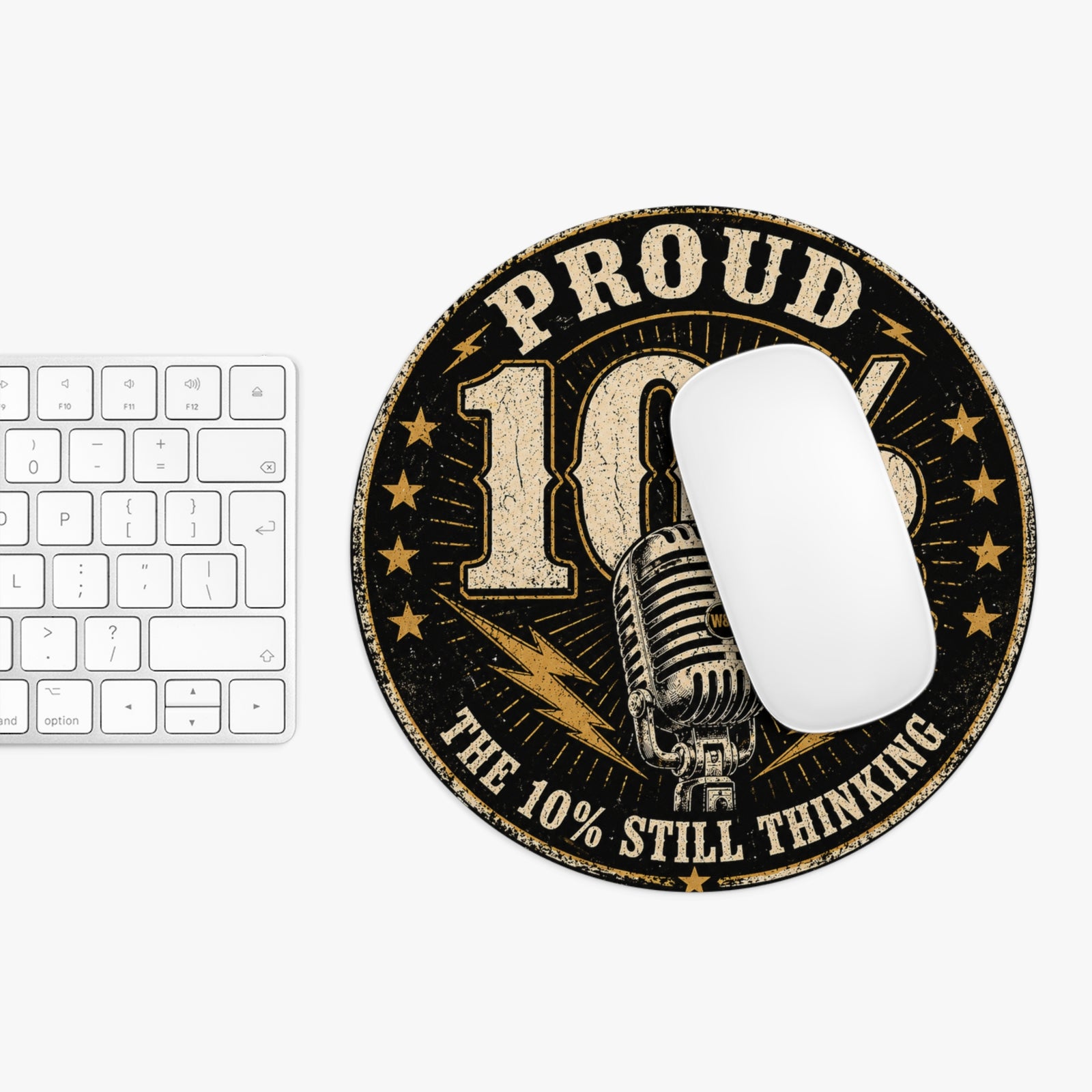 Walton & Johnson: Proud 10%er Round Mouse Pad - 4LibertyShop.com