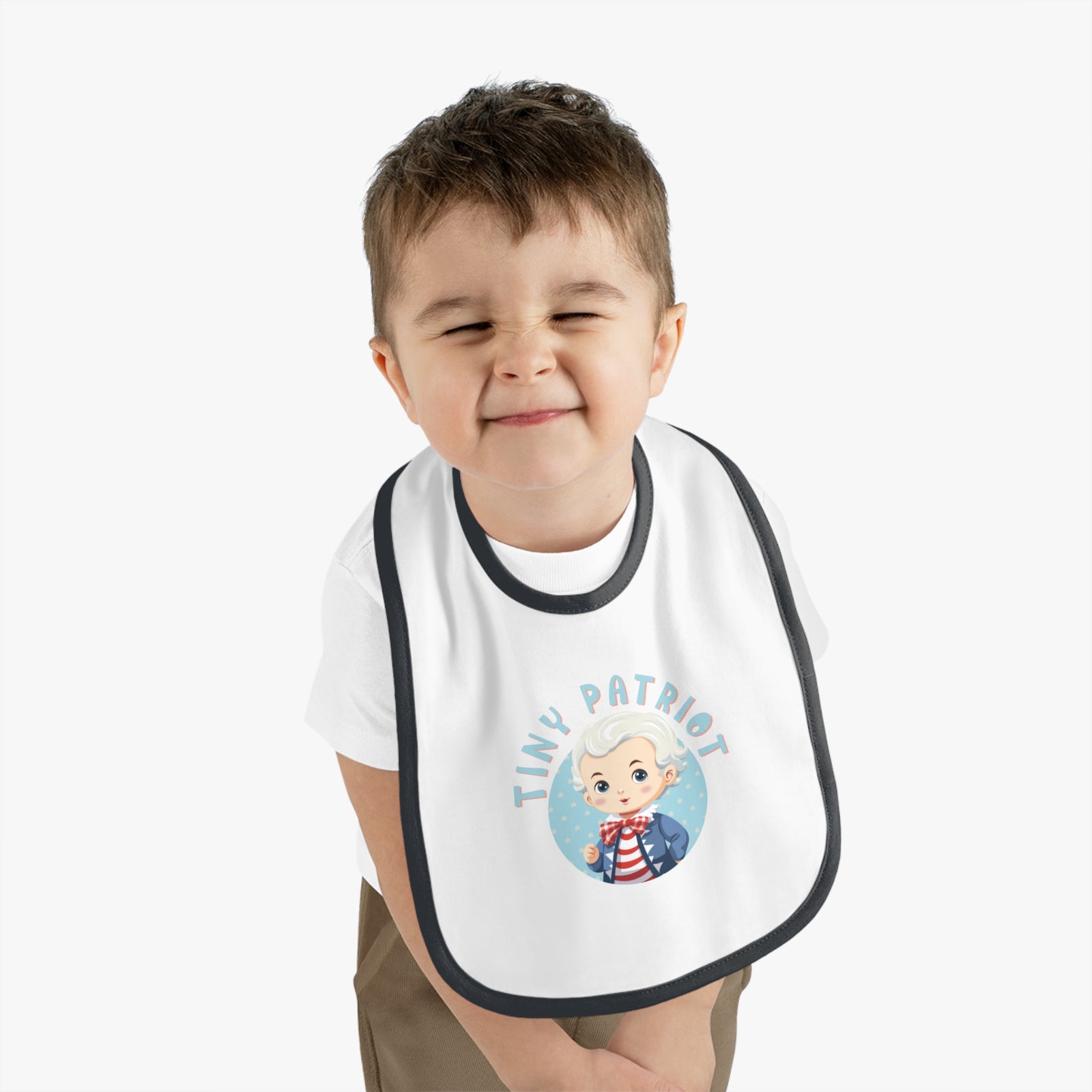 Tiny Patriot Thomas Jefferson Baby Bib