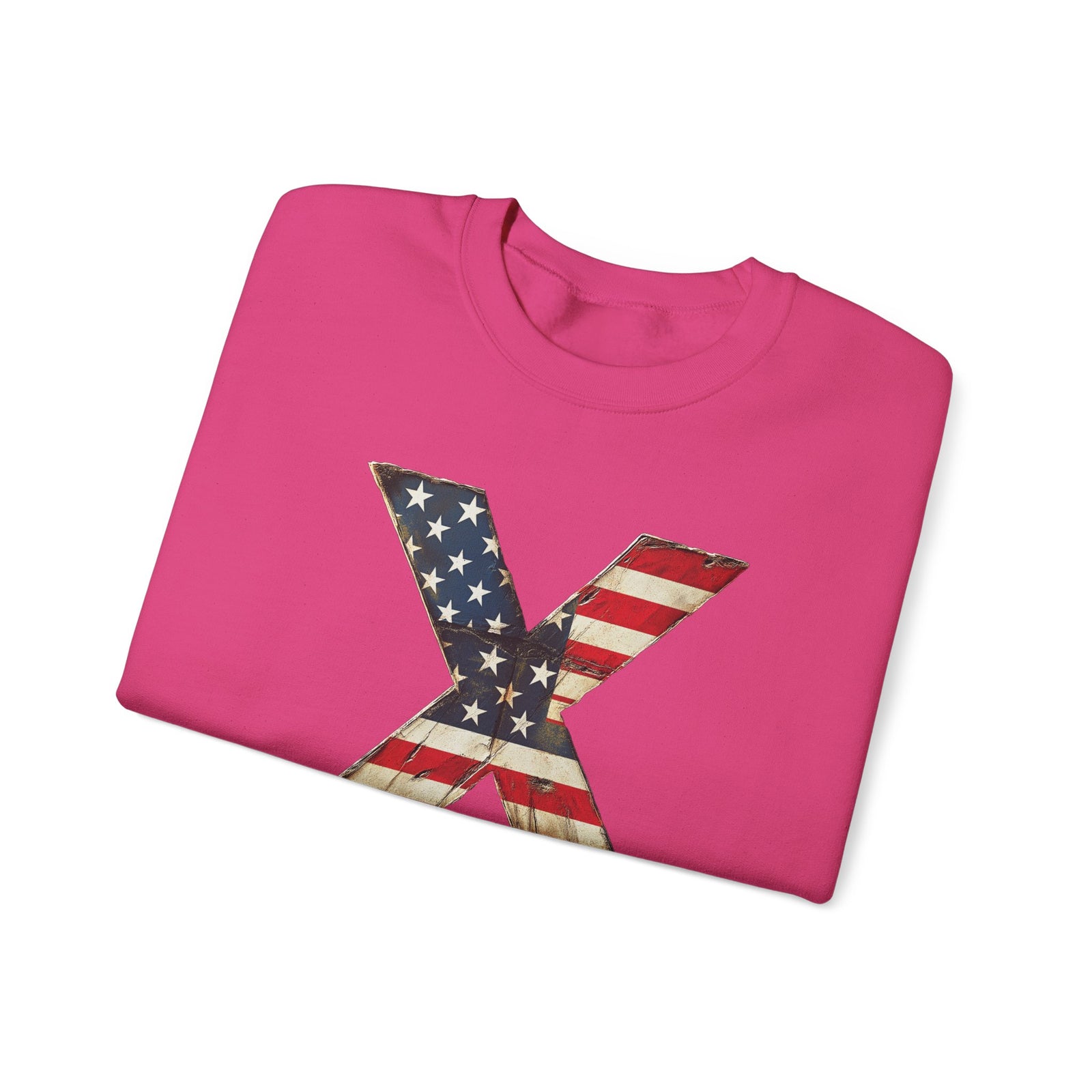 Red, White, and X - Patriotic Sweatshirt