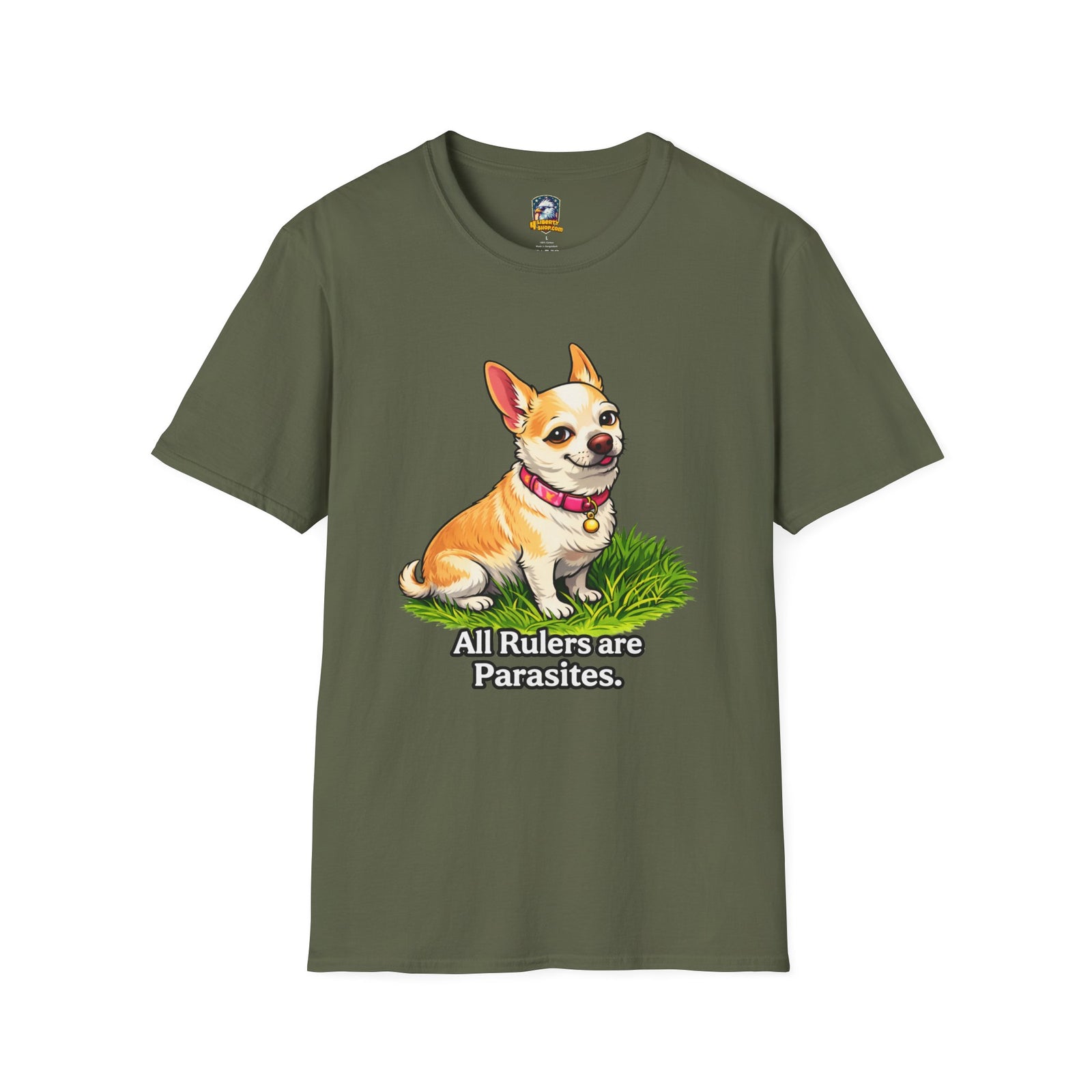 All Rulers Are Parasites Chihuahua Tee — Leo from Culturama - 4LibertyShop.com