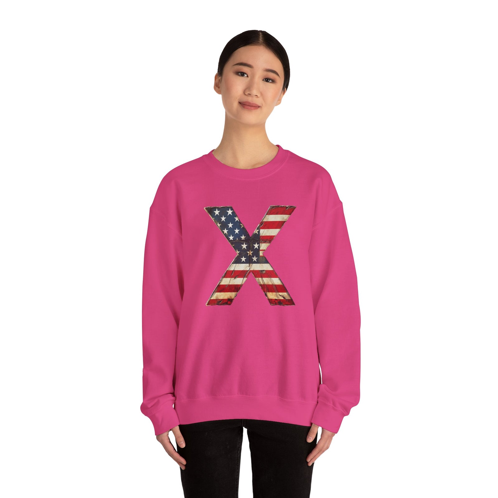 Red, White, and X - Patriotic Sweatshirt