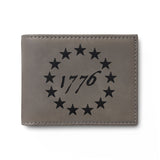 Bi-Fold Wallet – 1776 Betsy Ross Stars Leather Wallet