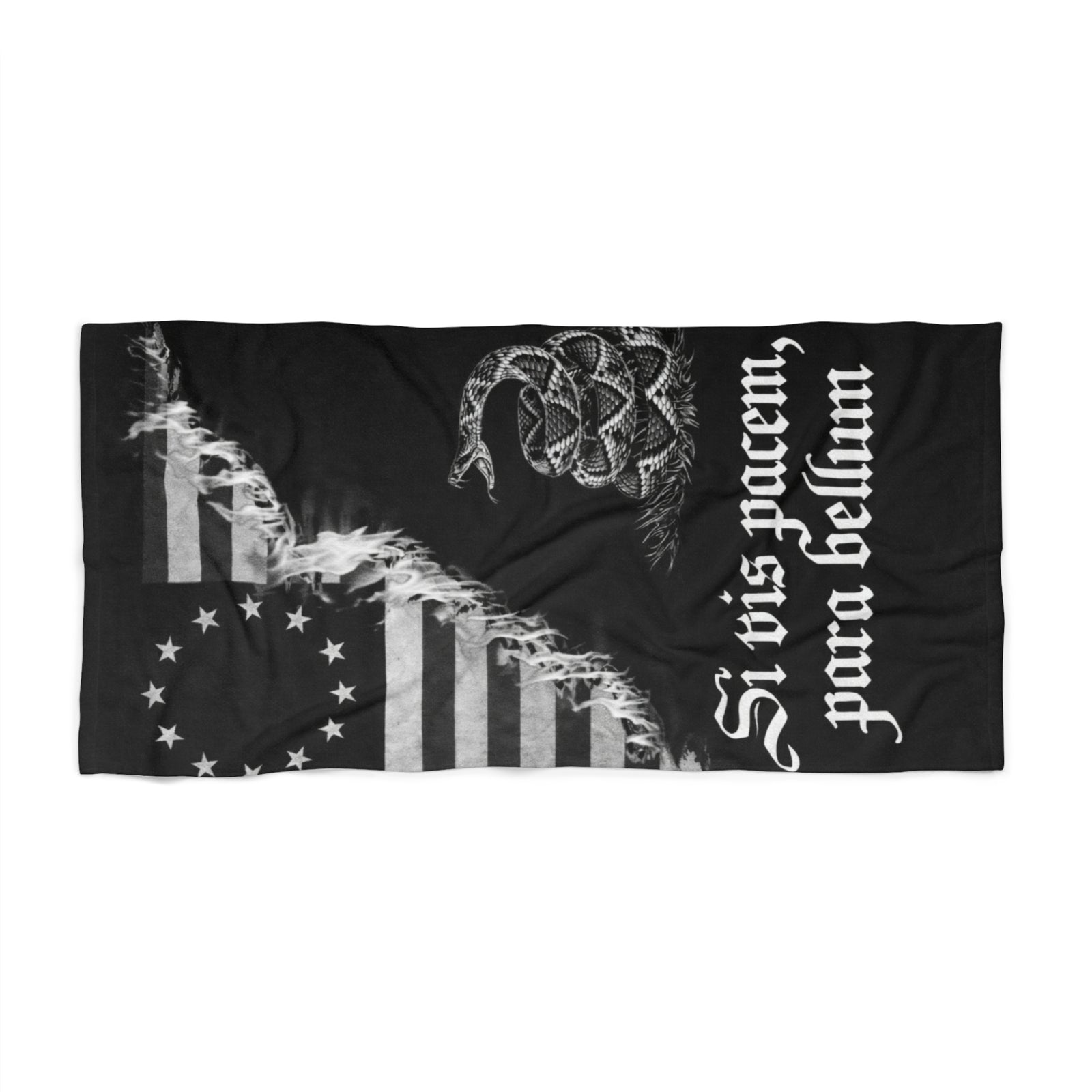 Liberty Tonight Gadsden & Betsy Ross Beach Towel | Si Vis Pacem, Para Bellum | 4LibertyShop.com