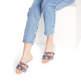 Patriotic Floral Slide Sandals — Women's Removable-Strap Summer Slides - 4LibertyShop.com