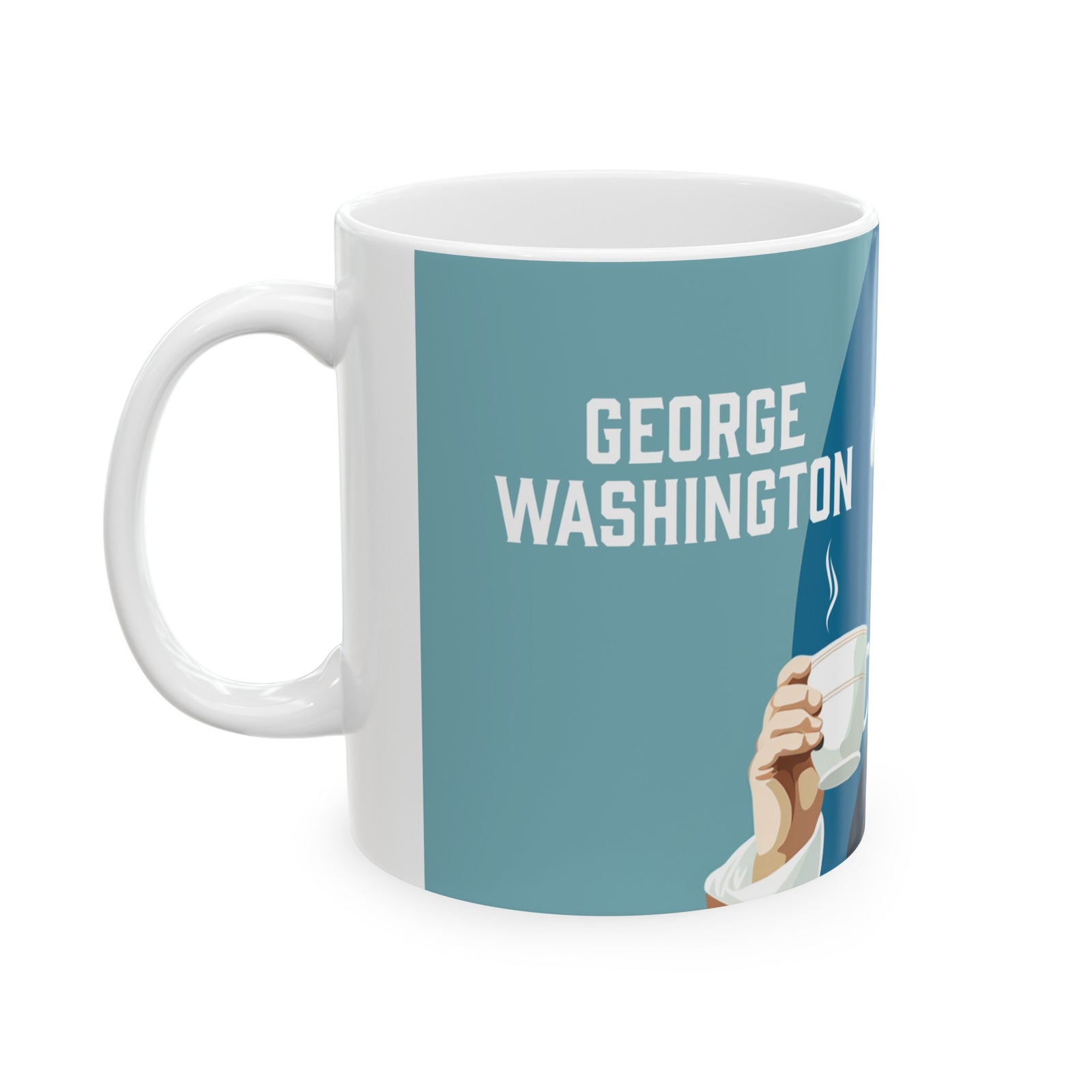 George Washington Founding Flavors Ceramic Mug, (11oz, 15oz)