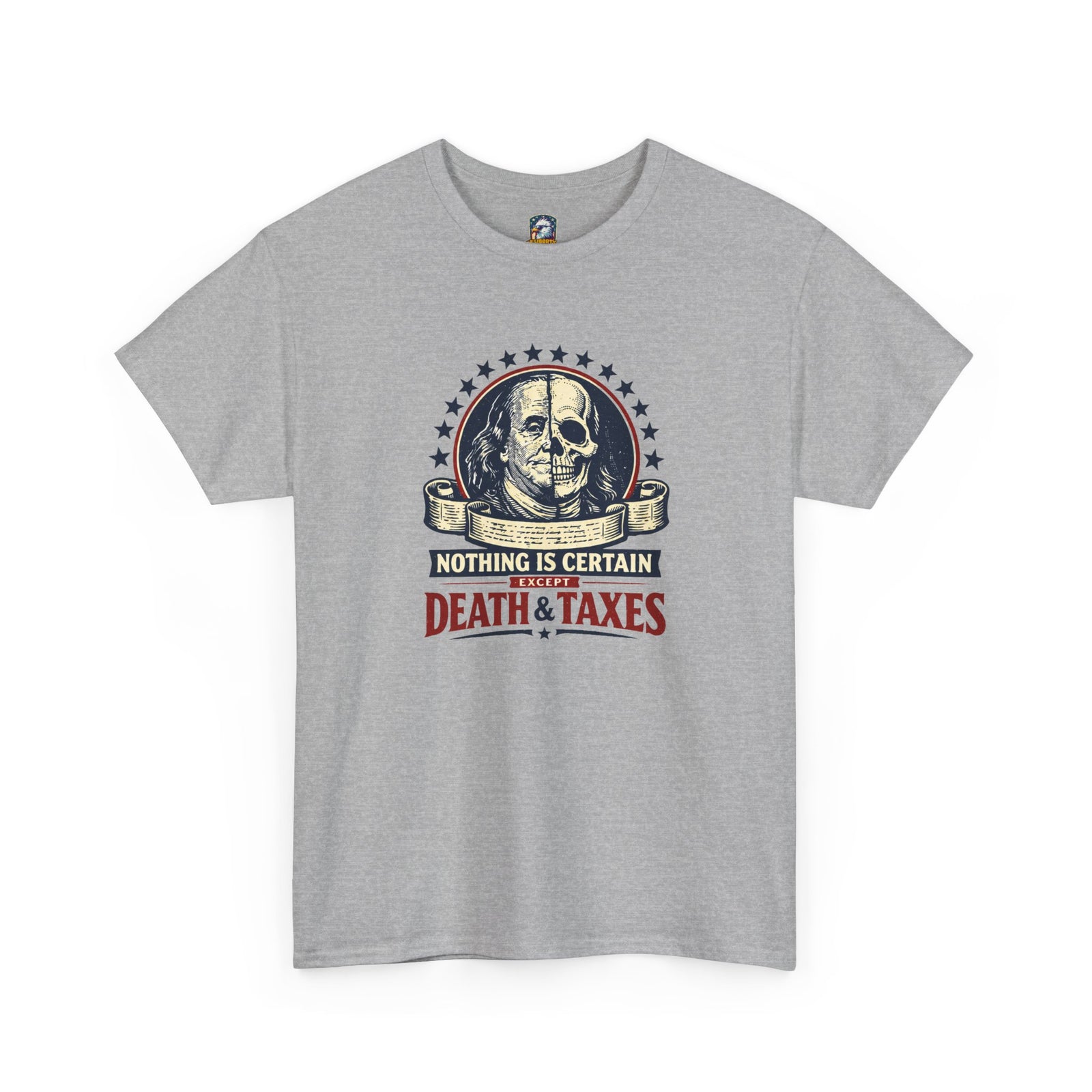 Benjamin Franklin 'Death and Taxes' Quote T-Shirt - 4LibertyShop.com