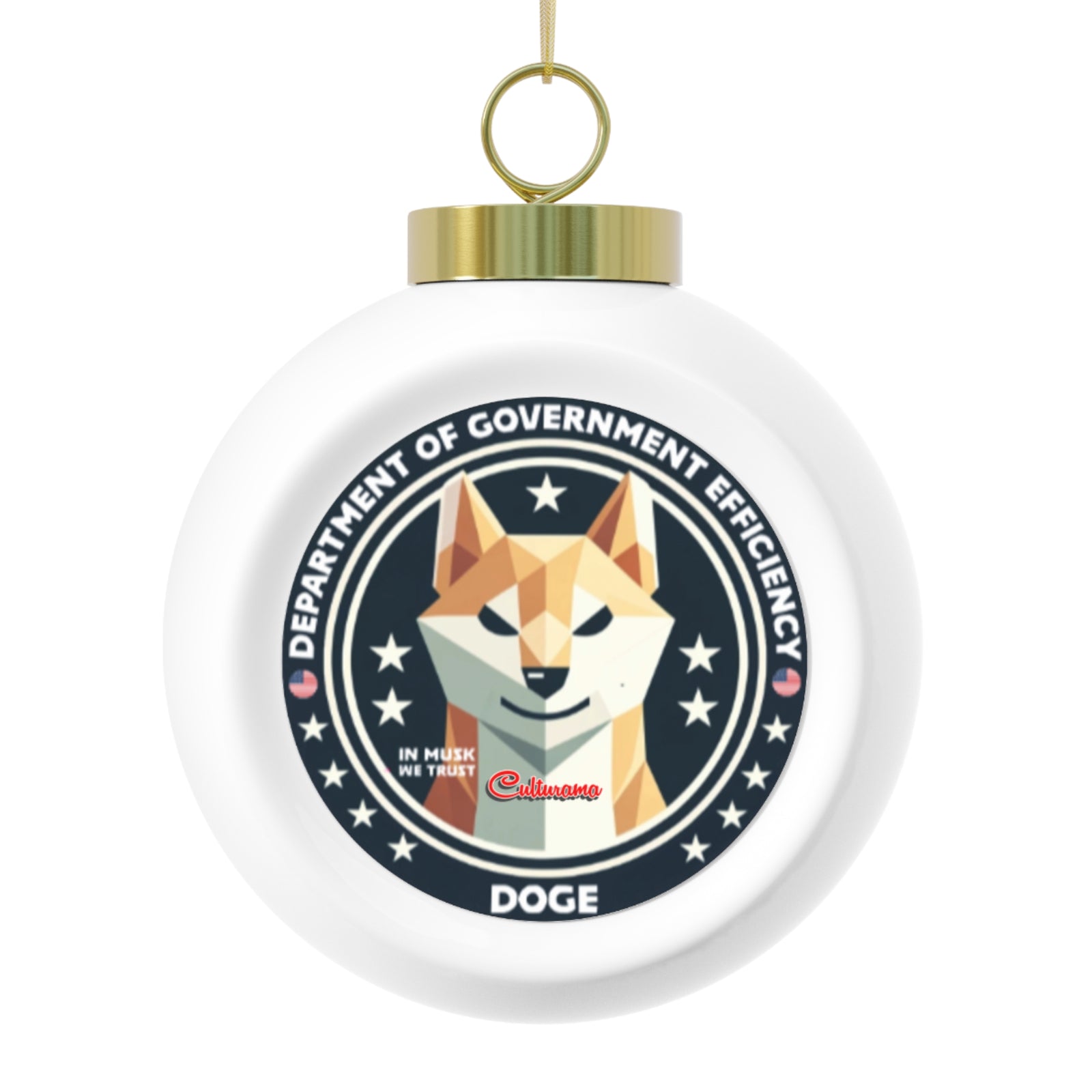 Culturama- D.O.G.E. Christmas Ornament