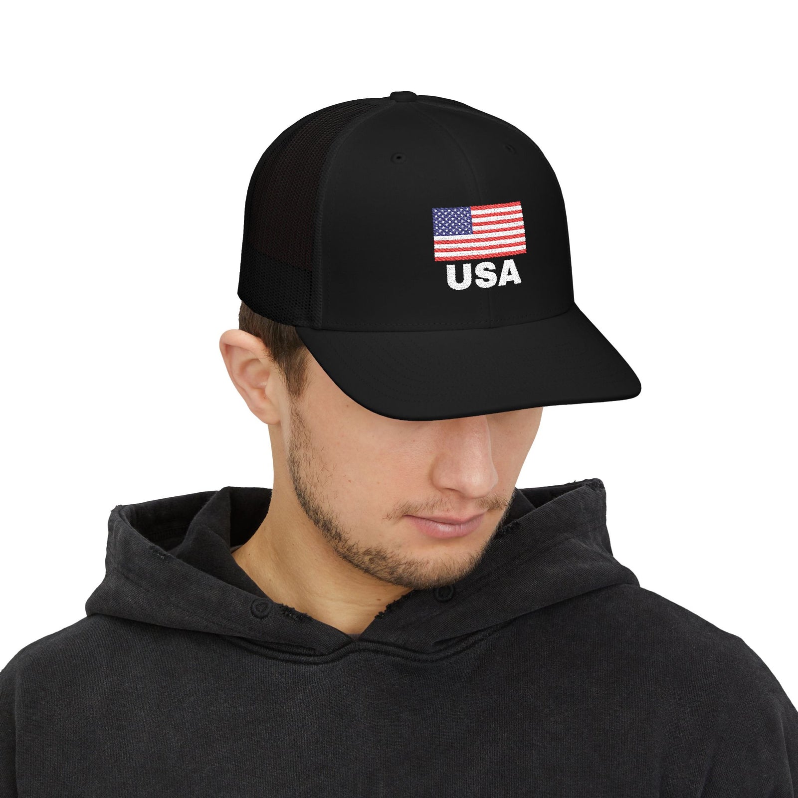USA Embroidered Snapback Trucker Cap | Patriotic Hat for Independence Day, Sports Events, Outdoor Activities, Gifts