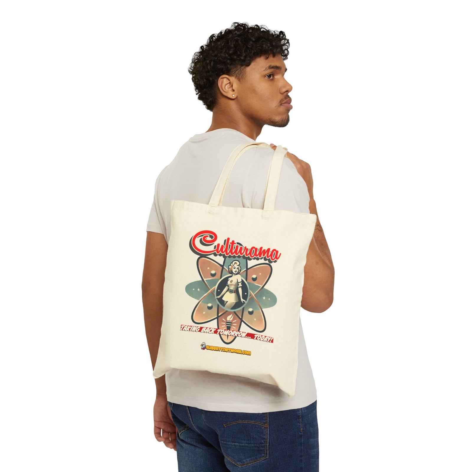 Space-Age Shopper - Culturama Cotton Canvas Tote Bag