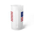 Frosted Beer Mug – 250th Anniversary Betsy Ross Flag Design - 4LibertyShop.com