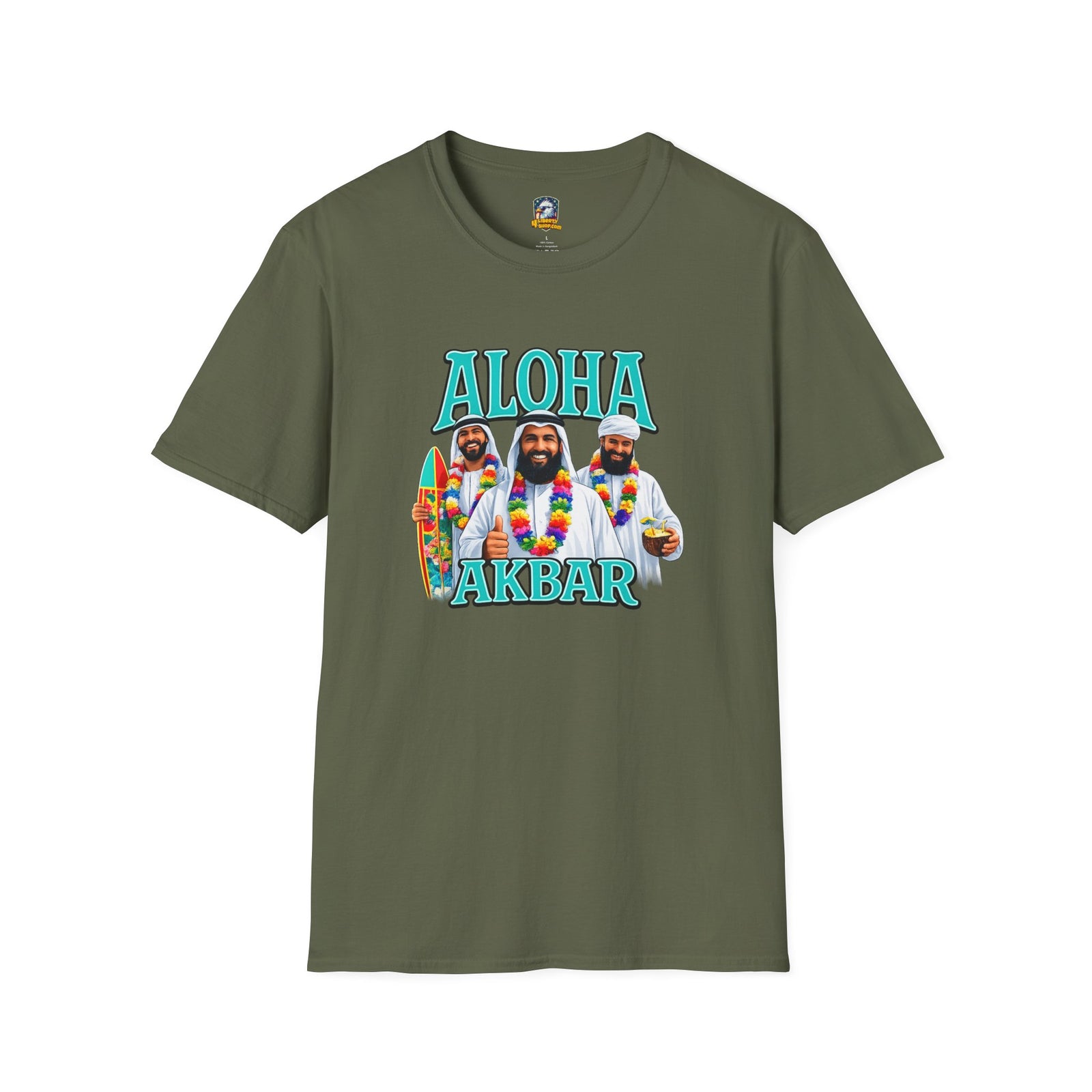 Walton & Johnson — Aloha Akbar T-Shirt — Retro Tropical Graphic Tee - 4LibertyShop.com