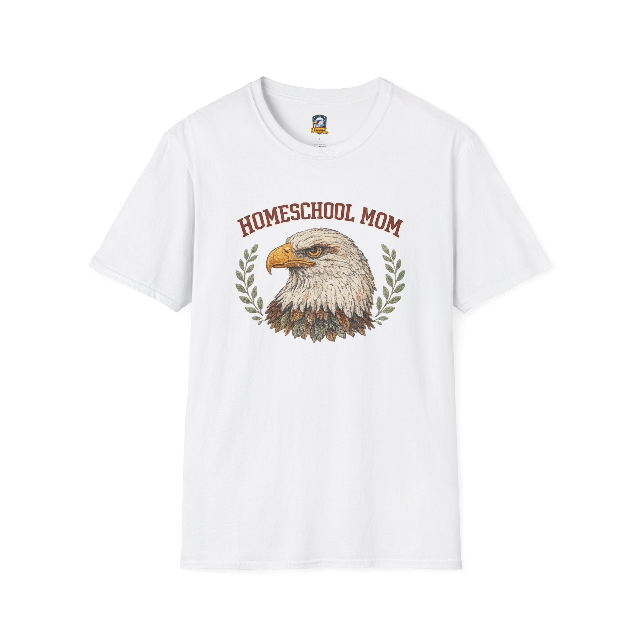 Homeschool Mom T-Shirt — Eagle Graphic Tee for Proud Homeschooling Moms