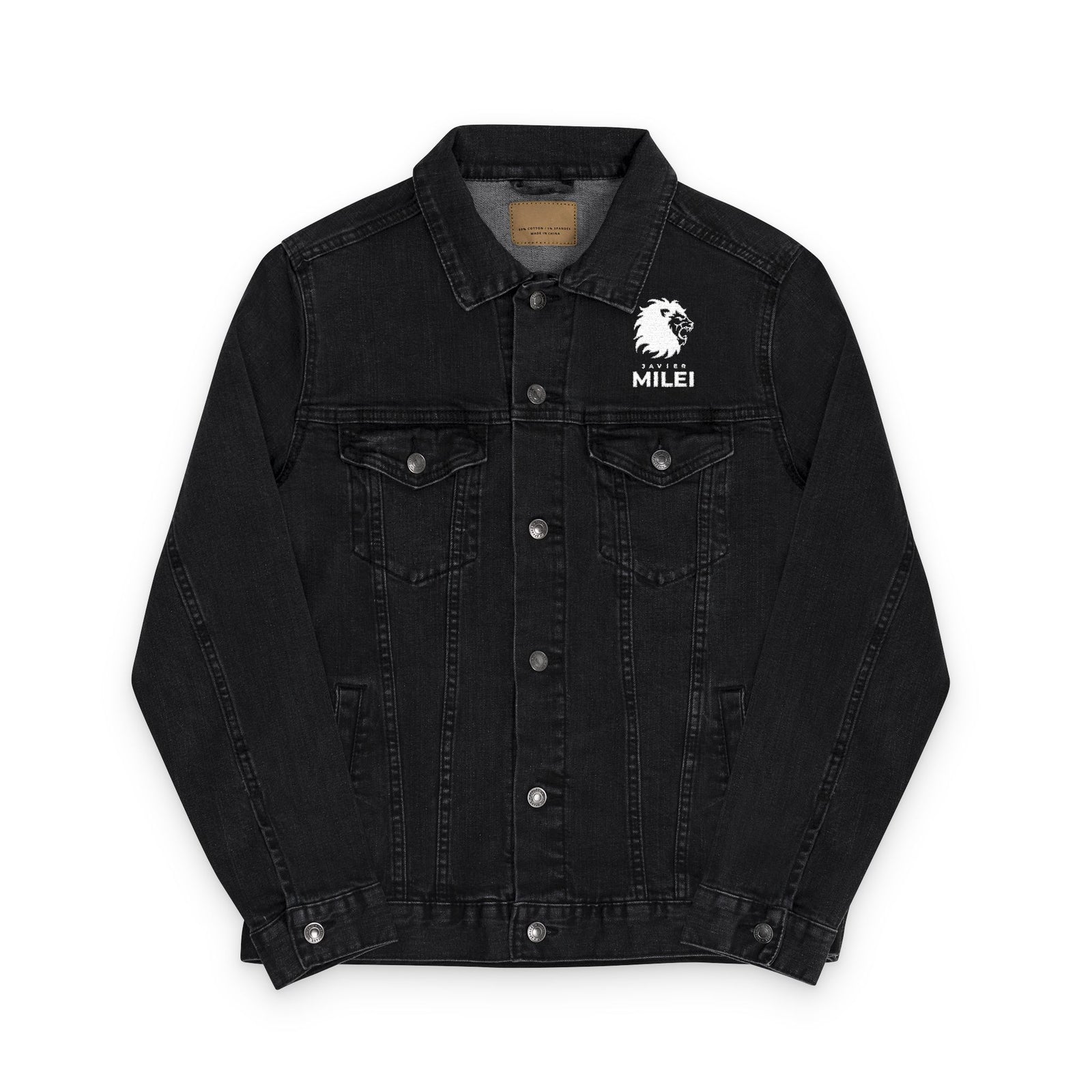 Javier Milei “AFUERA” Lion Denim Jacket