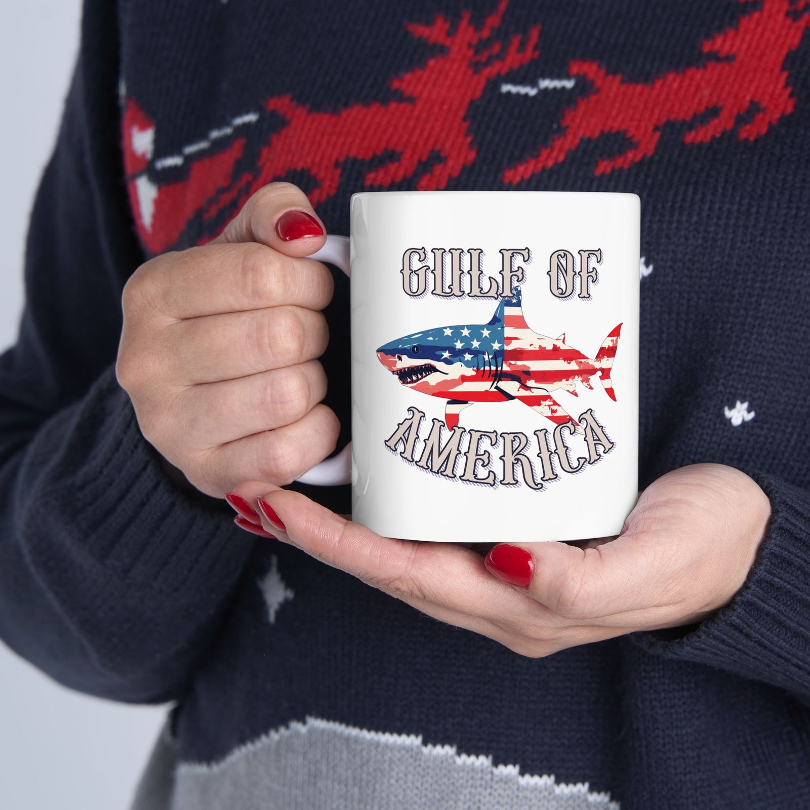Walton & Johnson: Gulf of America Shark Mug, 11oz, 15oz