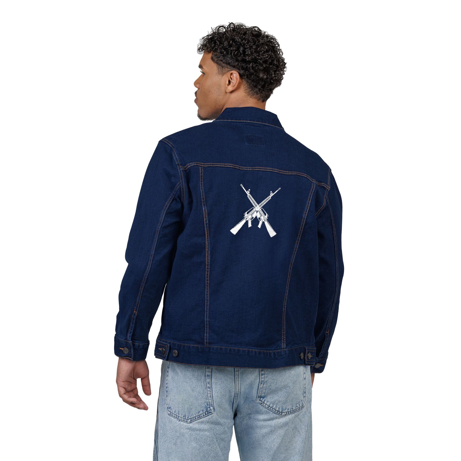 Abolish the ATF 2nd Amendment Denim Jacket with Gadsden Snake Sleeve