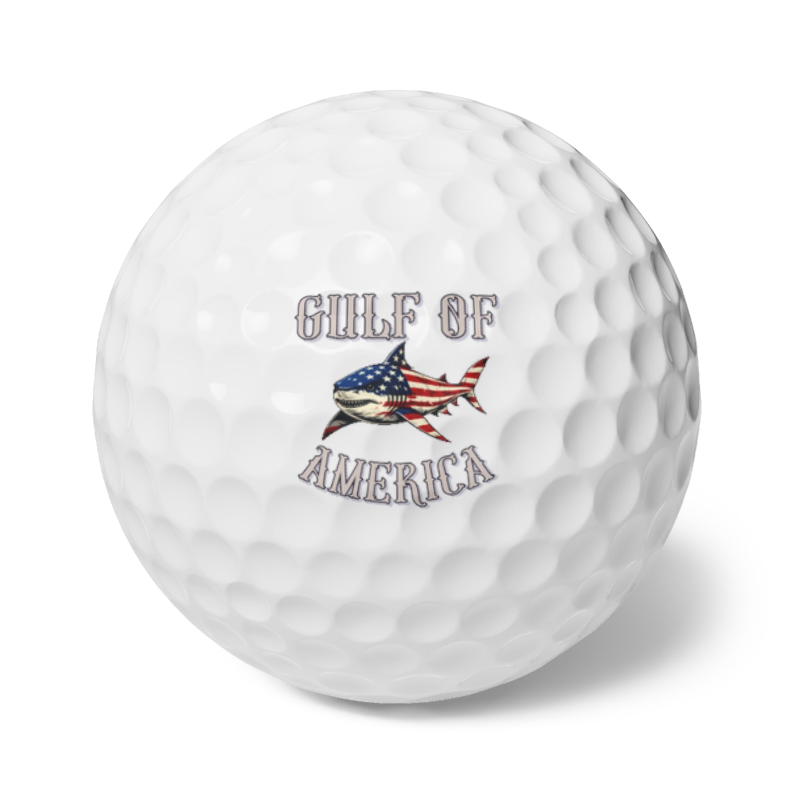 Walton & Johnson: Gulf of America Tiger Shark Golf Balls, 6pcs - 4LibertyShop.com