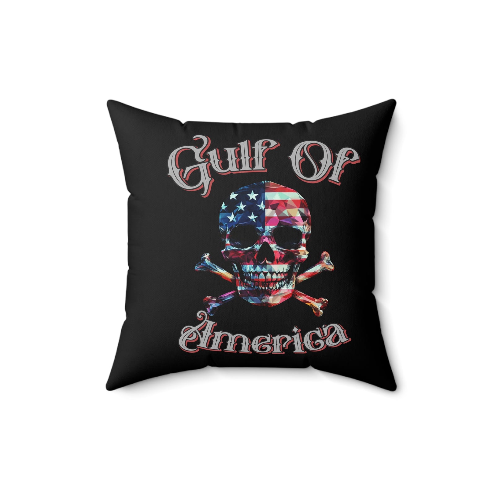 Gulf of America Skull Pillow