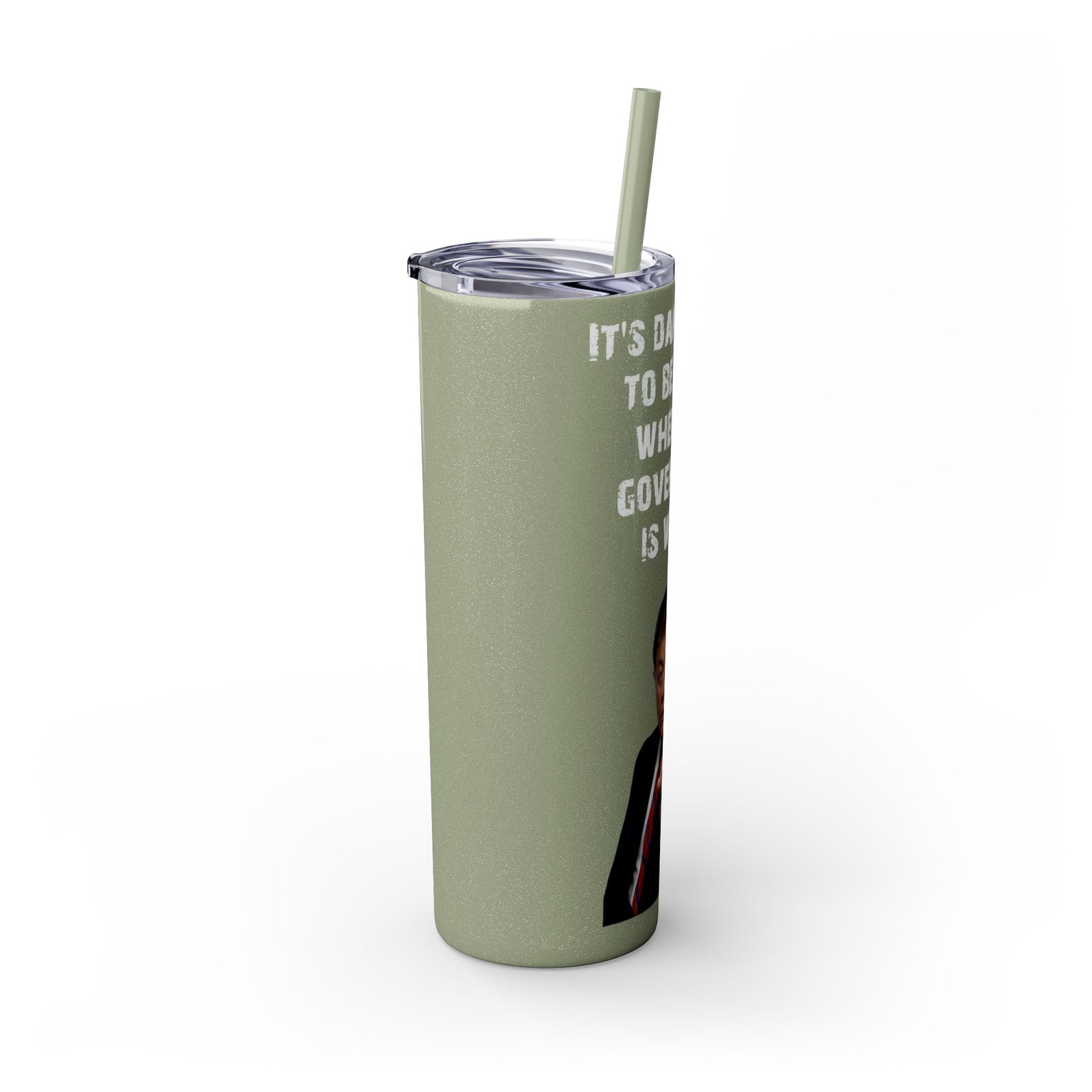 Judge Nap: It's Dangerous to Be Right Tumbler with straw, 20oz