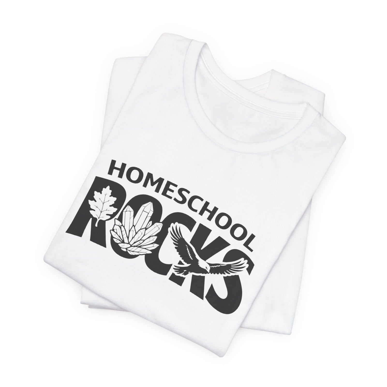 Homeschool Workshop: Homeschool Rocks T-Shirt – Retro Floral 'Homeschool Rocks' Tee for Homeschooling Parents & Teachers - 4LibertyShop.com