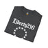 Liberty250 T-Shirt — Vintage Betsy Ross Star Circle Patriotic Tee - 4LibertyShop.com