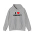 Judge Nap: I Heart Liberty Unisex Heavy Blend™ Hooded Sweatshirt