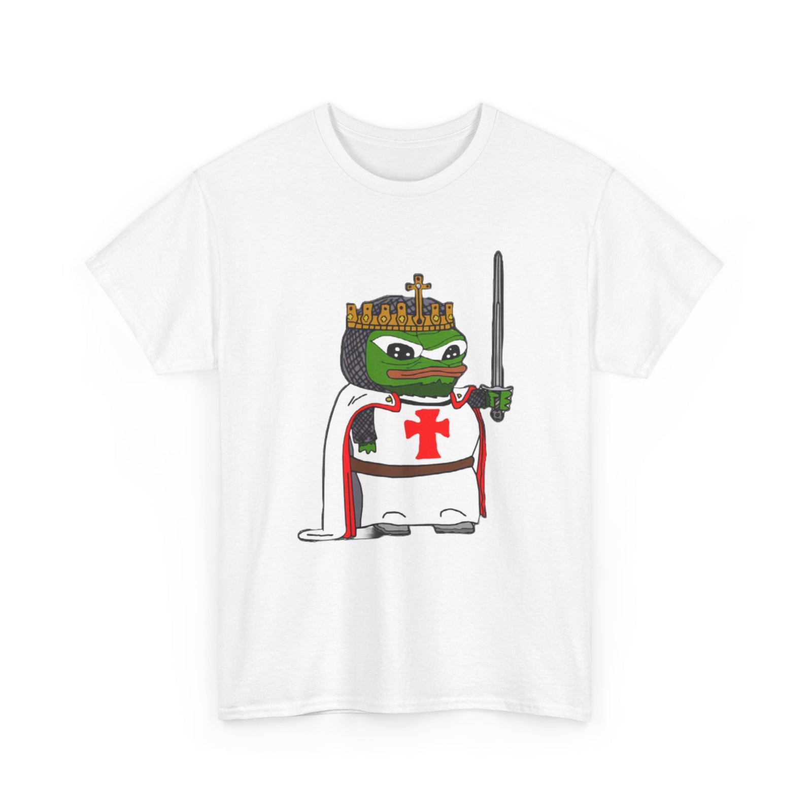 Pepe the Crusader Knight Unisex Heavy Cotton Tee