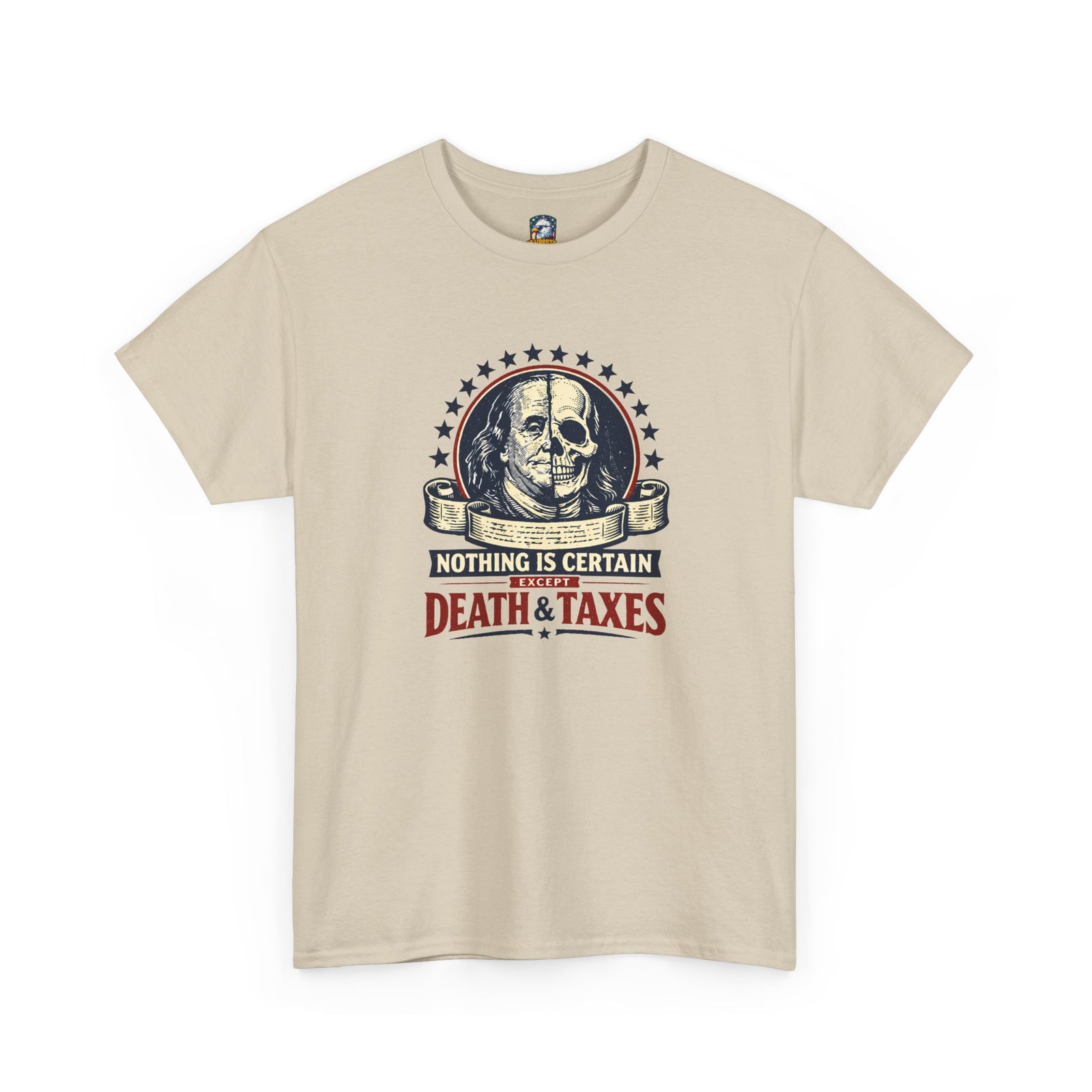 Benjamin Franklin 'Death and Taxes' Quote T-Shirt - 4LibertyShop.com