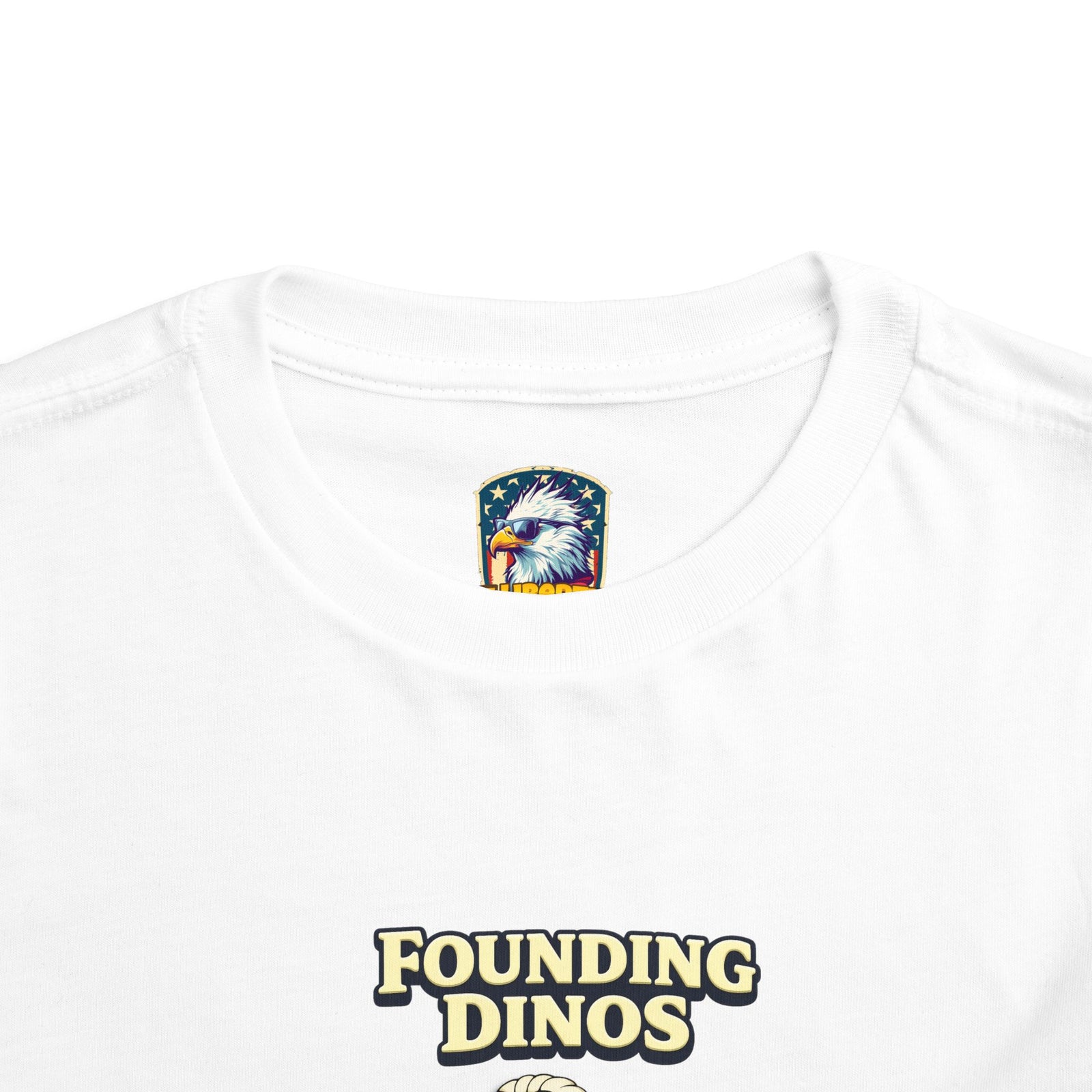 Founding Dinos Toddler Tee - Cute Patriotic Dinosaur Kids Shirt - 4LibertyShop.com