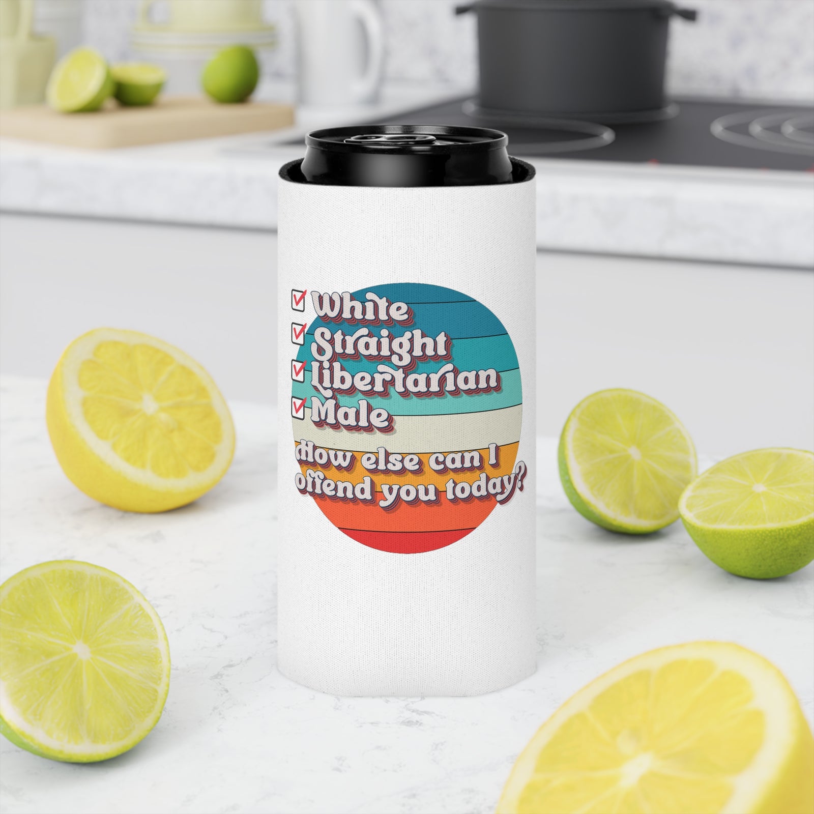 White Straight Male Libertarian Koozie