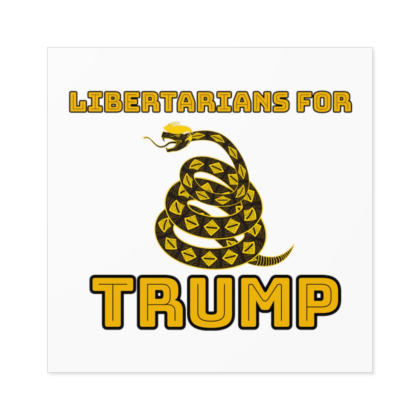 Libertarians for Trump Square Stickers, Indoor\Outdoor