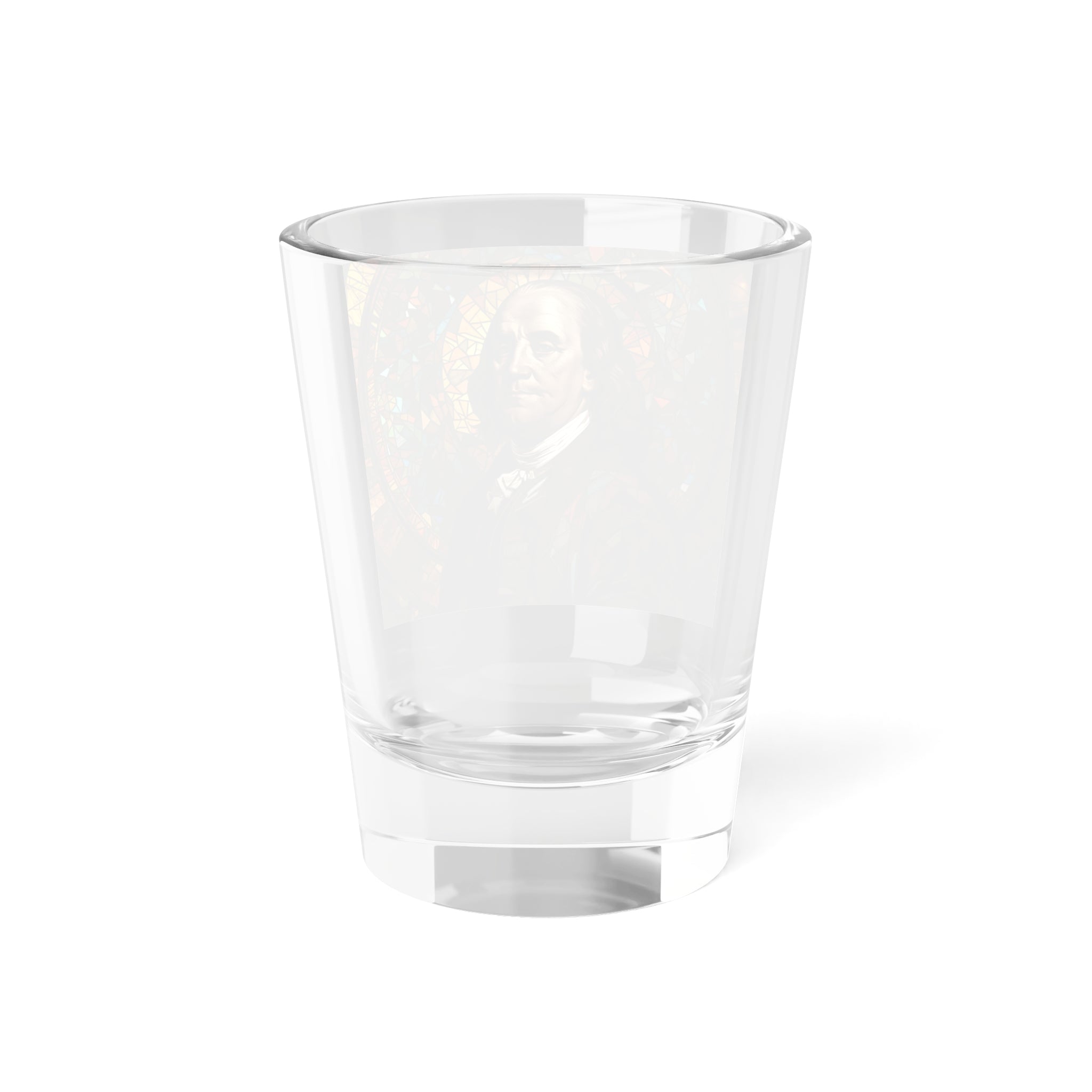 Benjamin Franklin Stained Glass Shot Glass, 1.5oz