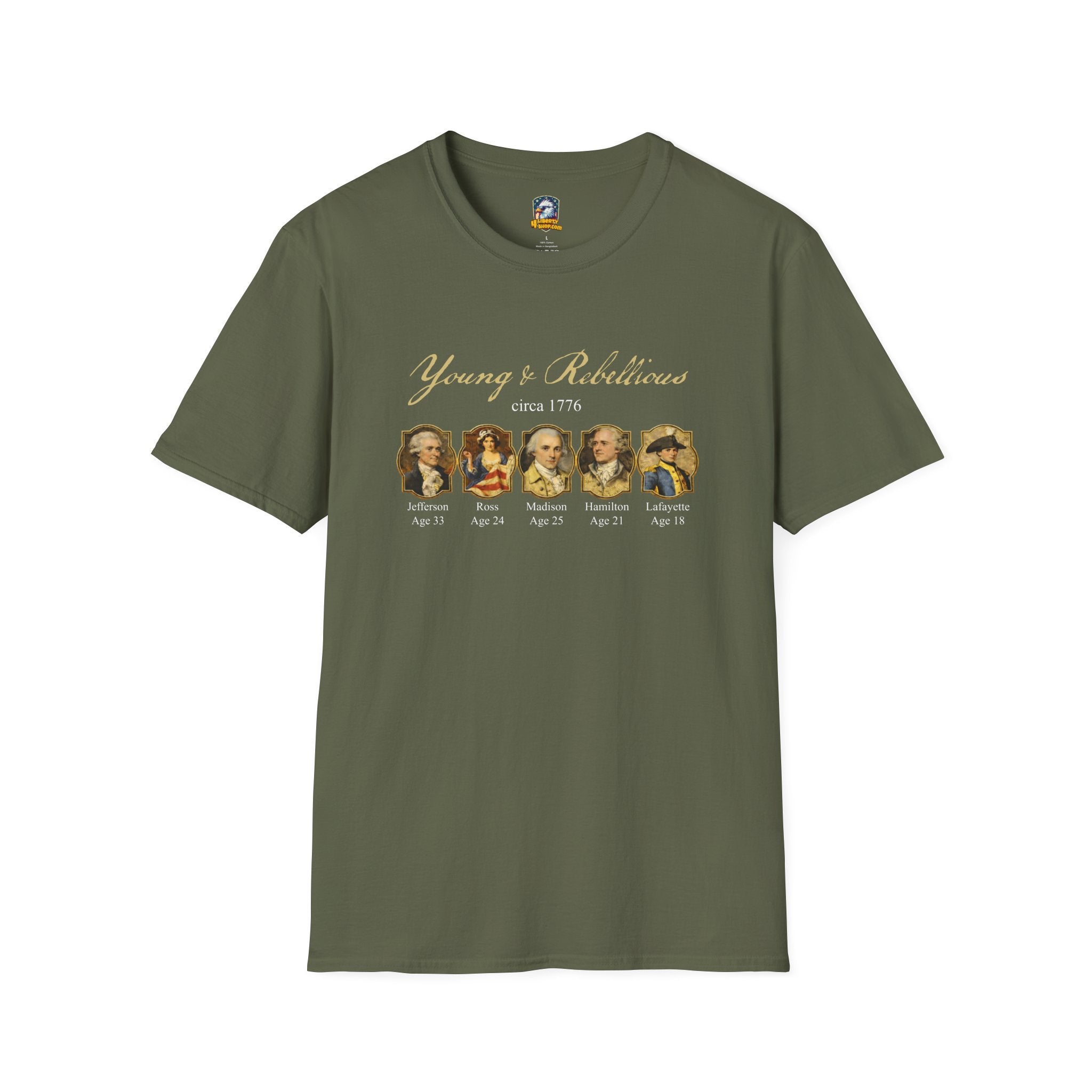 Young & Rebellious Founders Circa 1776 T-Shirt - 4LibertyShop.com