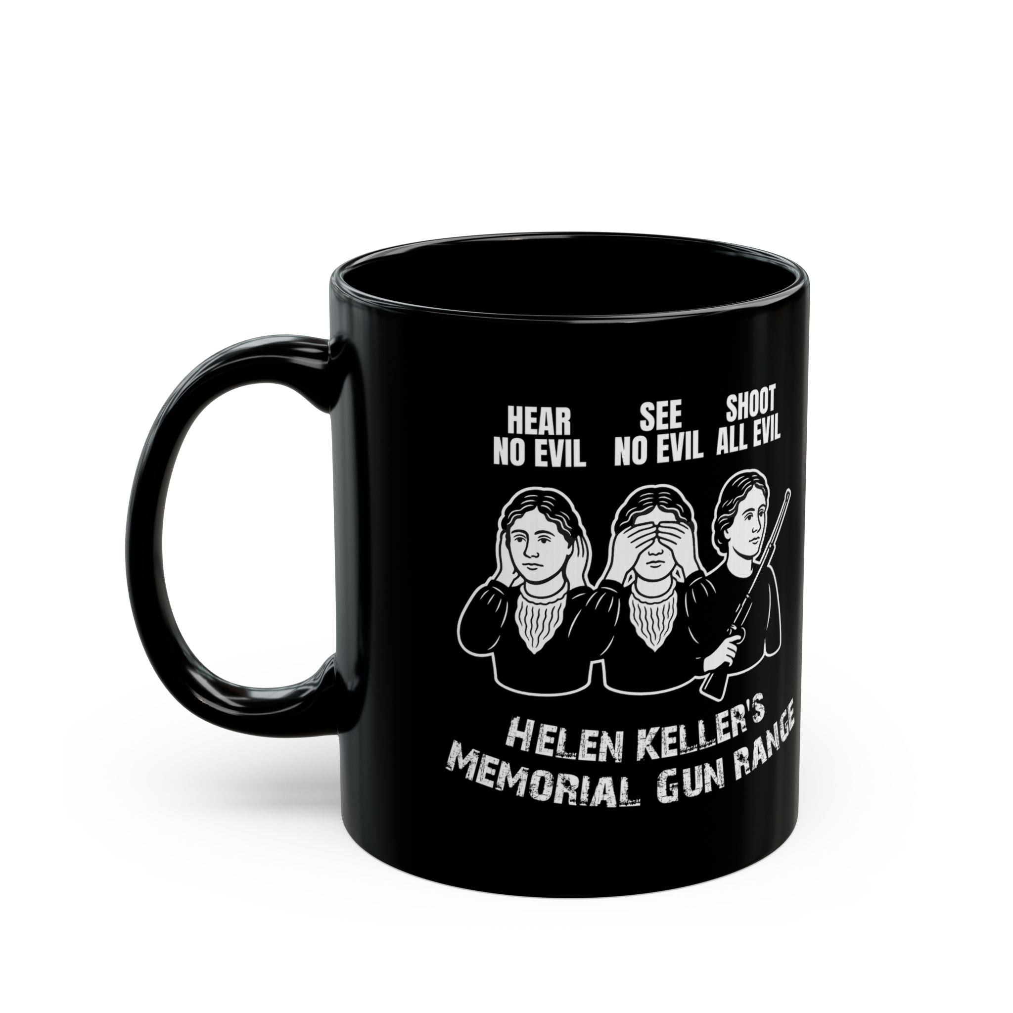 Walton & Johnson: Helen Keller "Hear No Evil, See No Evil" Mug (11oz, 15oz)
