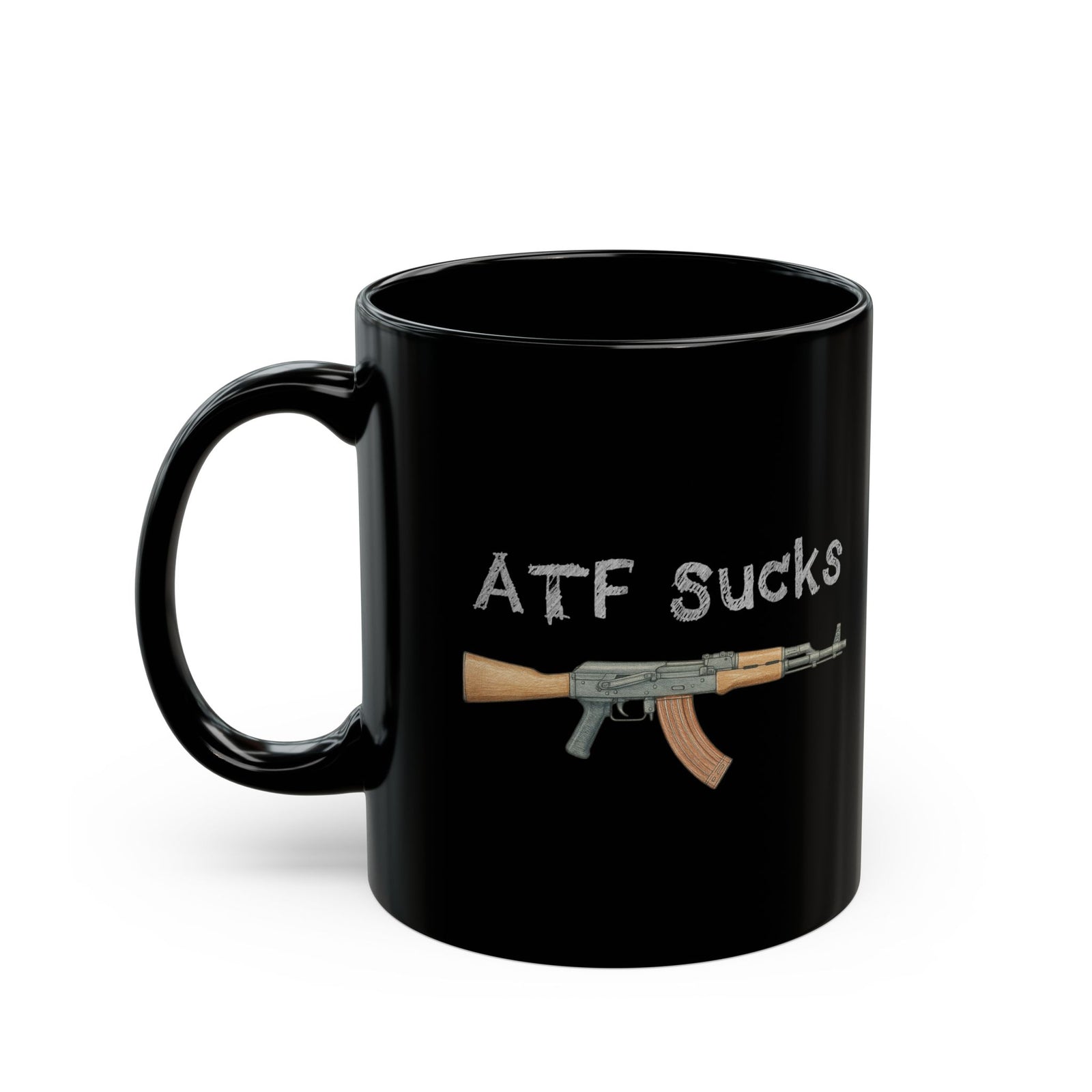 ATF Sucks Sketch Black Mug