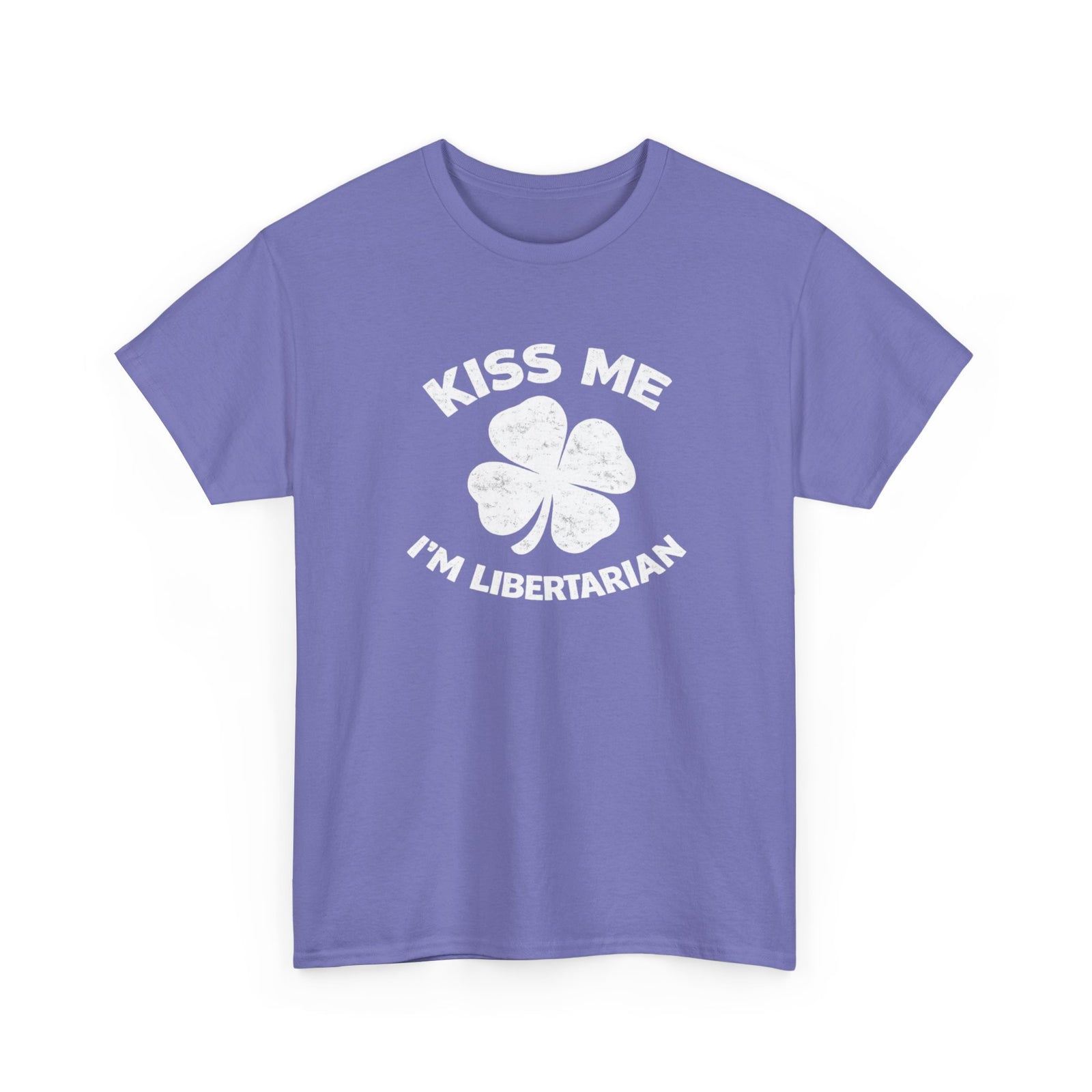 Kiss Me I'm Libertarian T-Shirt — St. Patrick's Day Shamrock Political Tee - 4LibertyShop.com