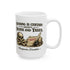 Ceramic Mug — Vintage Skull & Coins Quote Mug ("Nothing Is Certain Except Death & Taxes") - 4LibertyShop.com