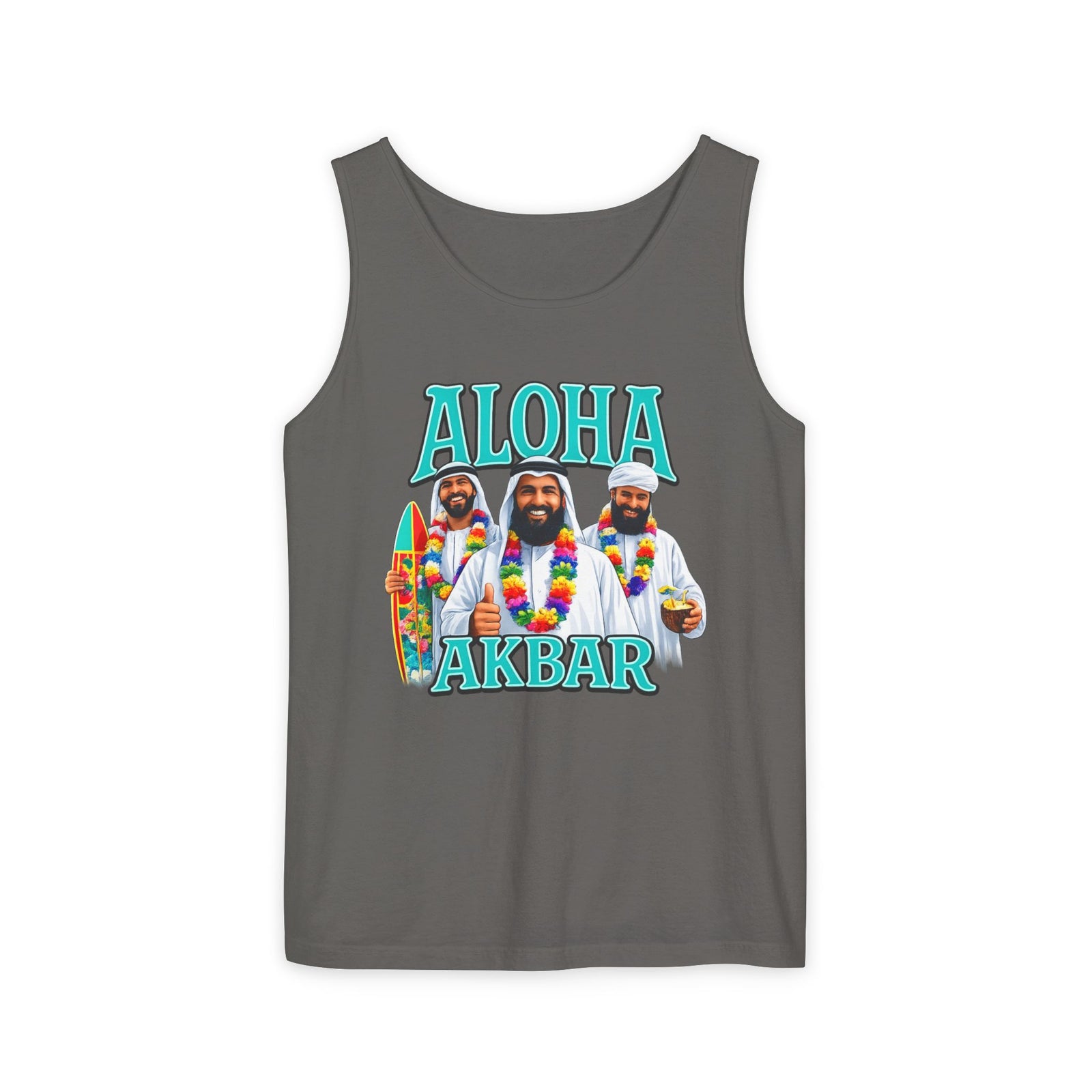 Walton & Johnson – Aloha Akbar Tank Top – Tropical Vintage Surf Graphic - 4LibertyShop.com