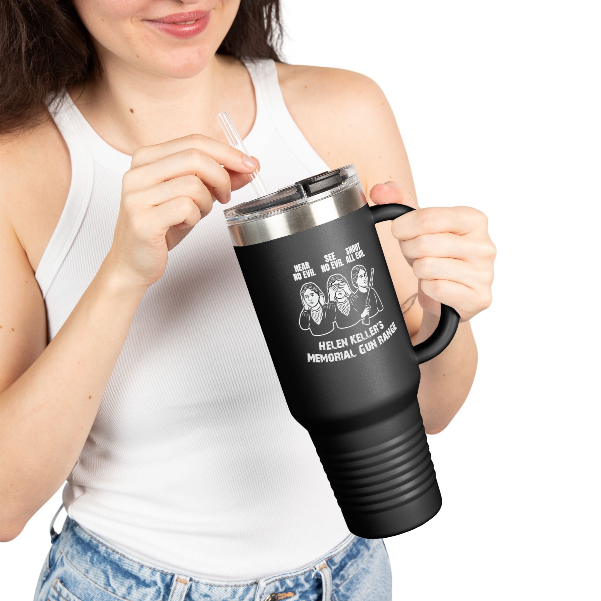 Walton & Johnson: Helen Keller's "Hear No Evil, See No Evil" Tumbler, 40oz