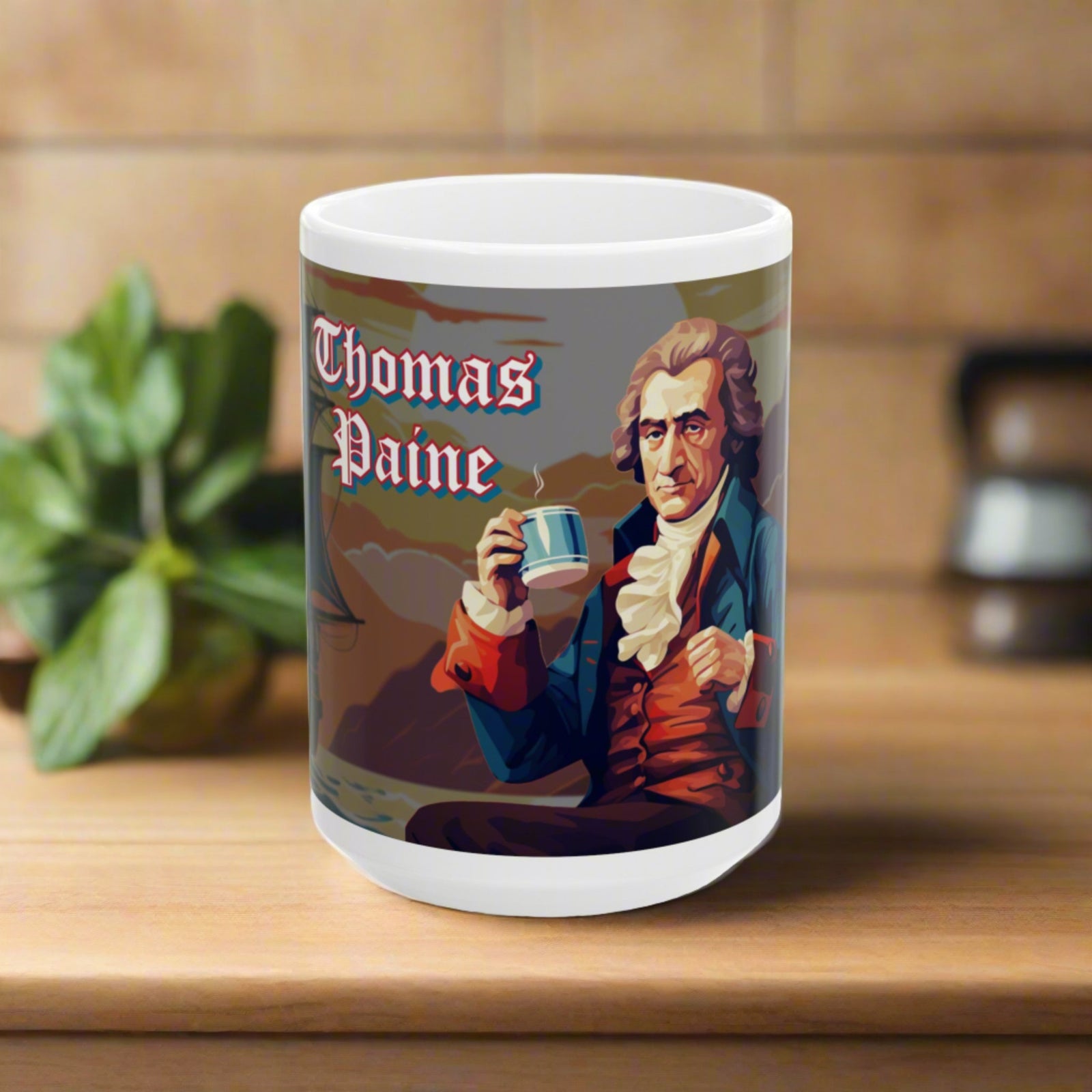 Thomas Paine Founding Flavors Ceramic Mug, (11oz, 15oz)