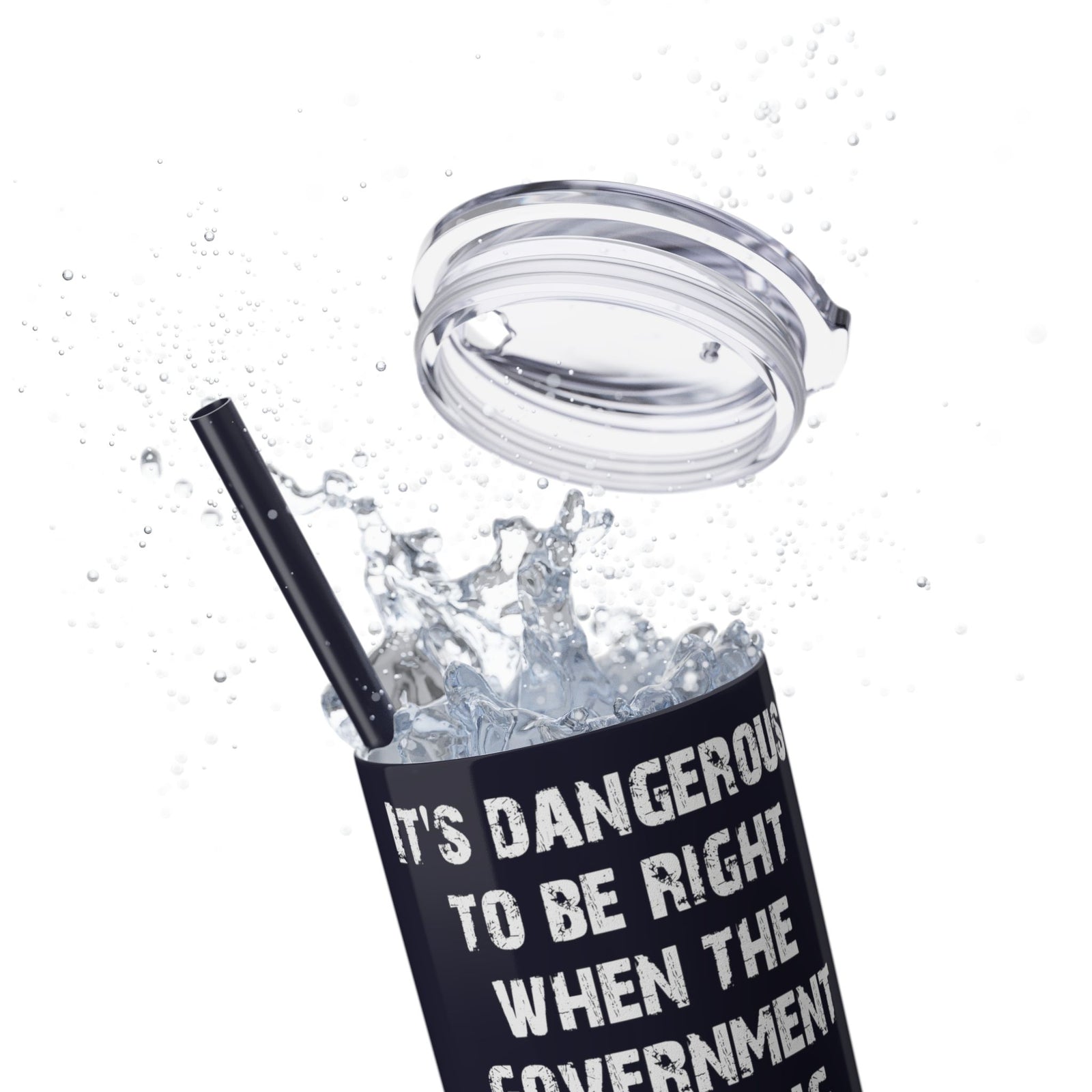 Judge Nap: It's Dangerous to Be Right Tumbler with straw, 20oz