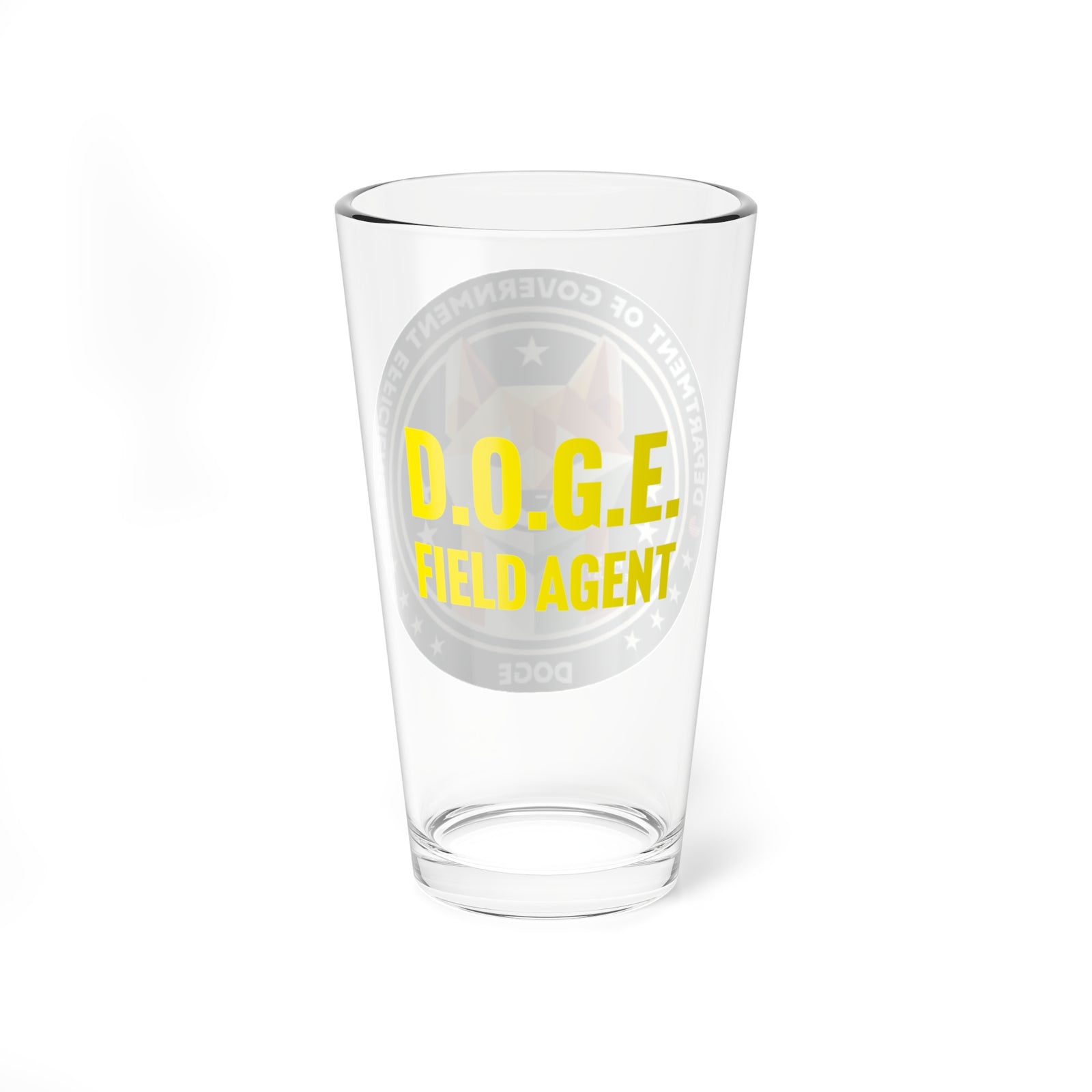 D.O.G.E. Field Agent Glass- 16 oz