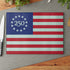 Walton & Johnson: 250th Anniversary American Flag Glass Cutting Board — Patriotic Kitchen Decor